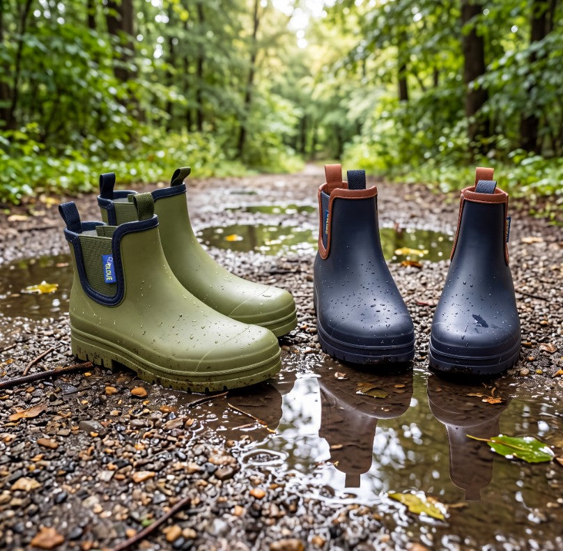 ClipGlove Ankle Boots - Khaki and Navy Ankle Wellington Boots