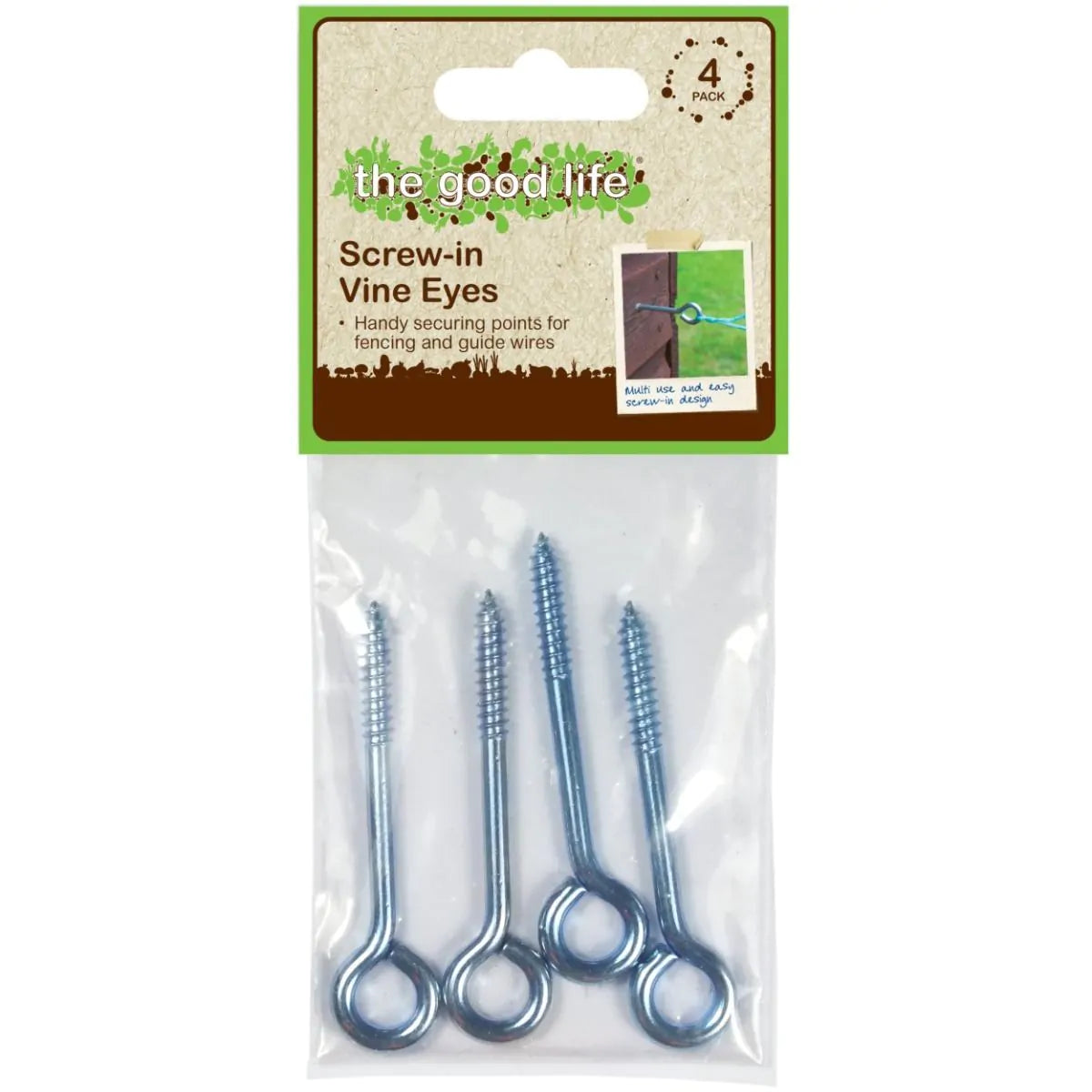The Good Life Screw-In Vine Eyes - 4pcs