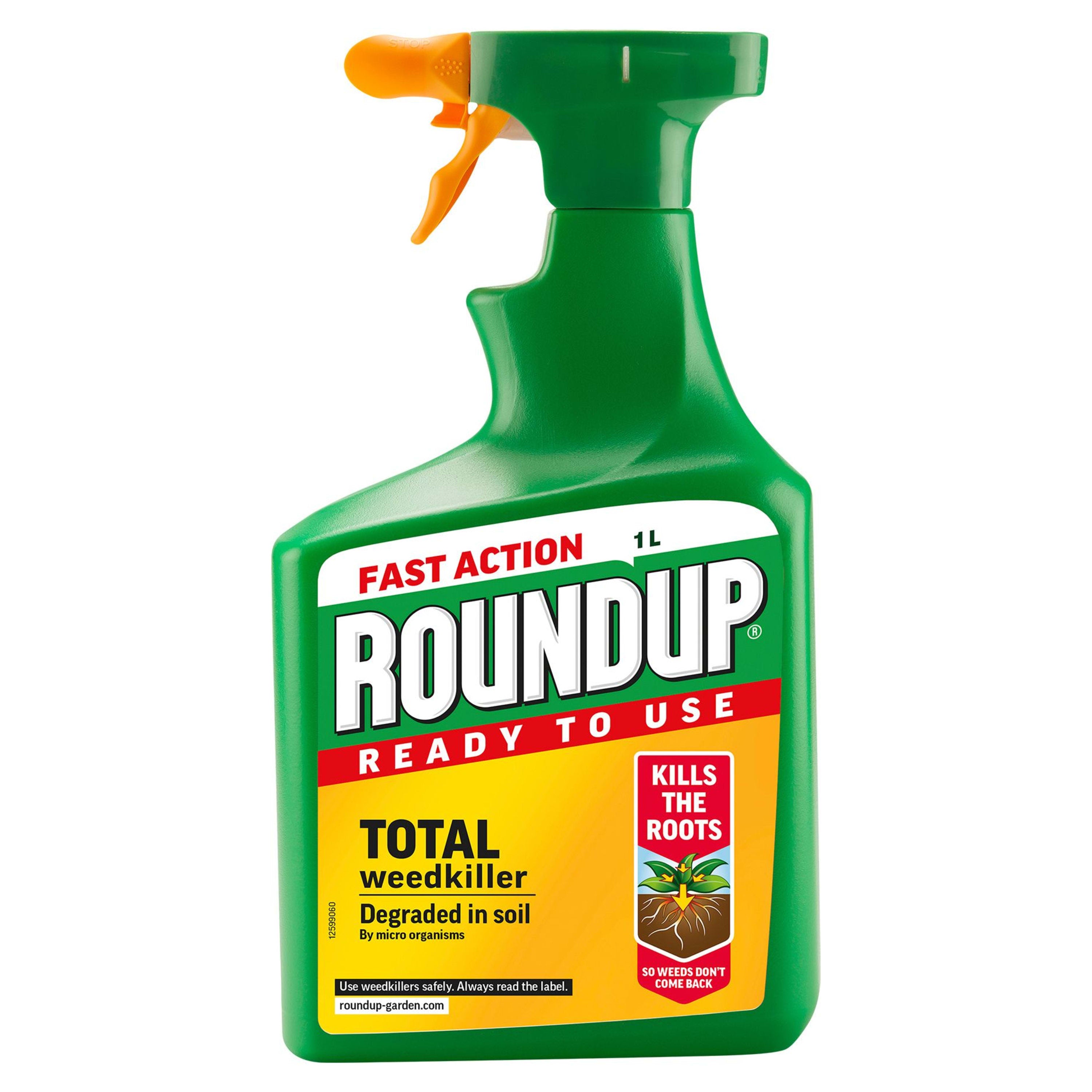 Roundup Total Weedkiller 1L Ready To Use (+ 20% Extra)