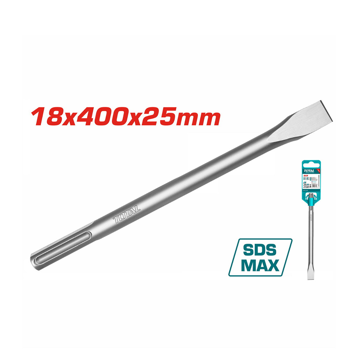 Total SDS Max Chisel - 18 x 400 x 25mm - TAC15221821
