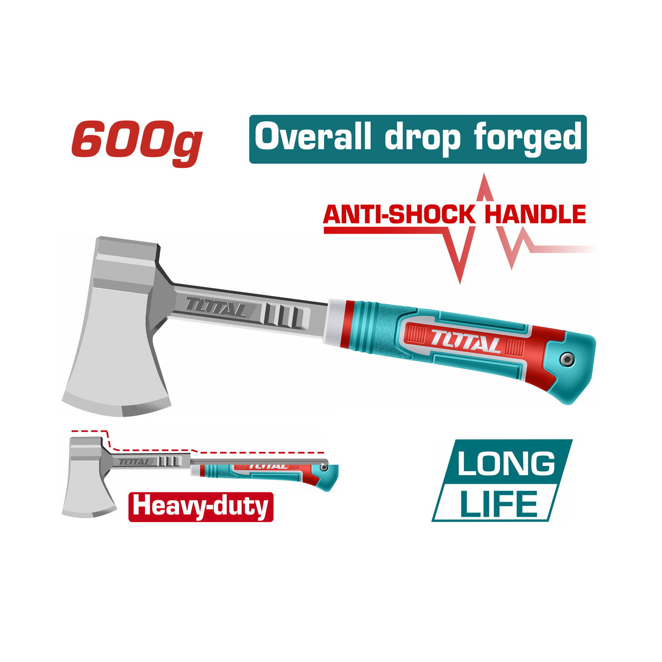 Total Tools Hand Axe - 600g - THAX061600L