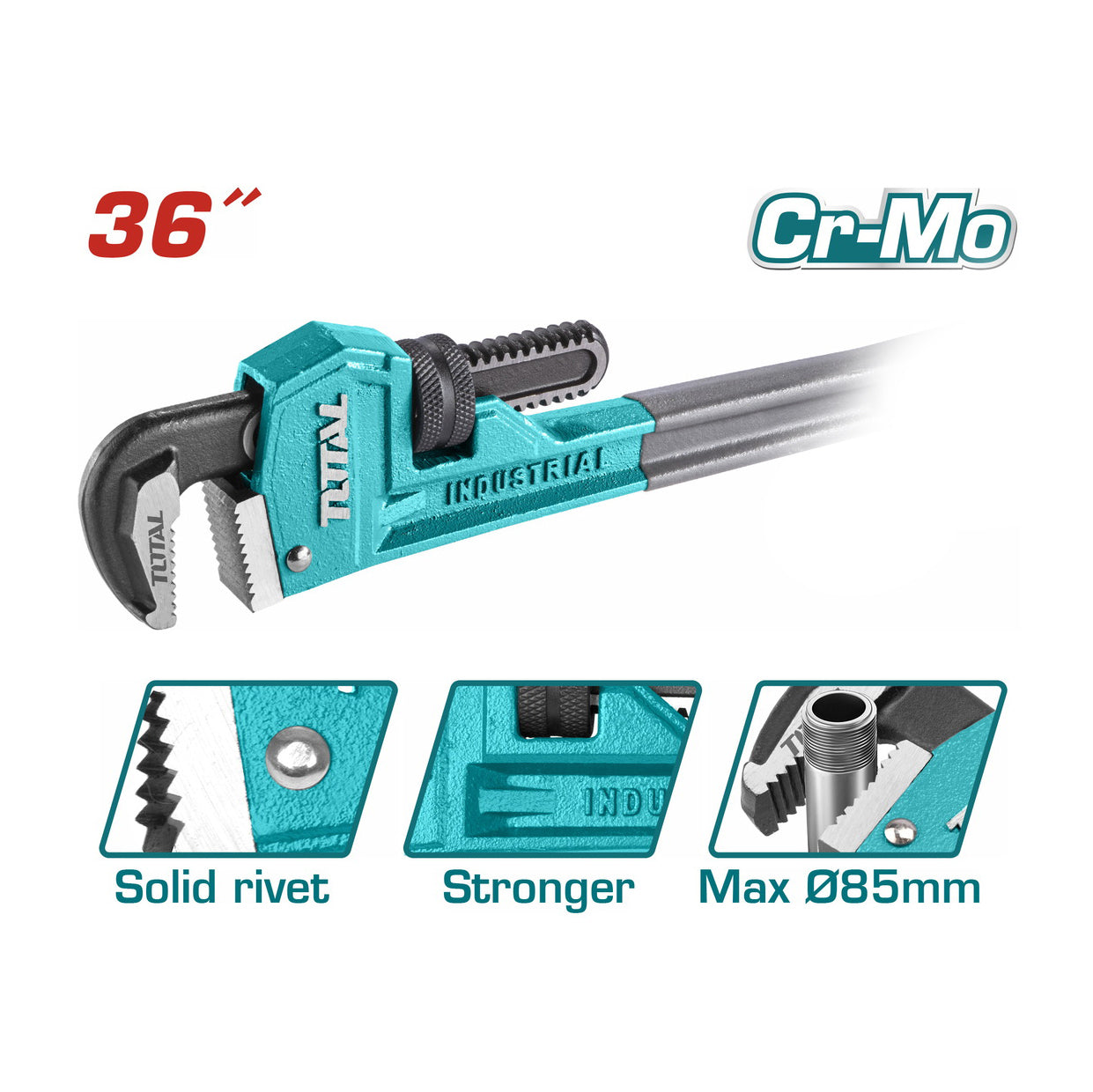 Total Tools 36" Heavy Duty Pipe Wrench  - THT171366