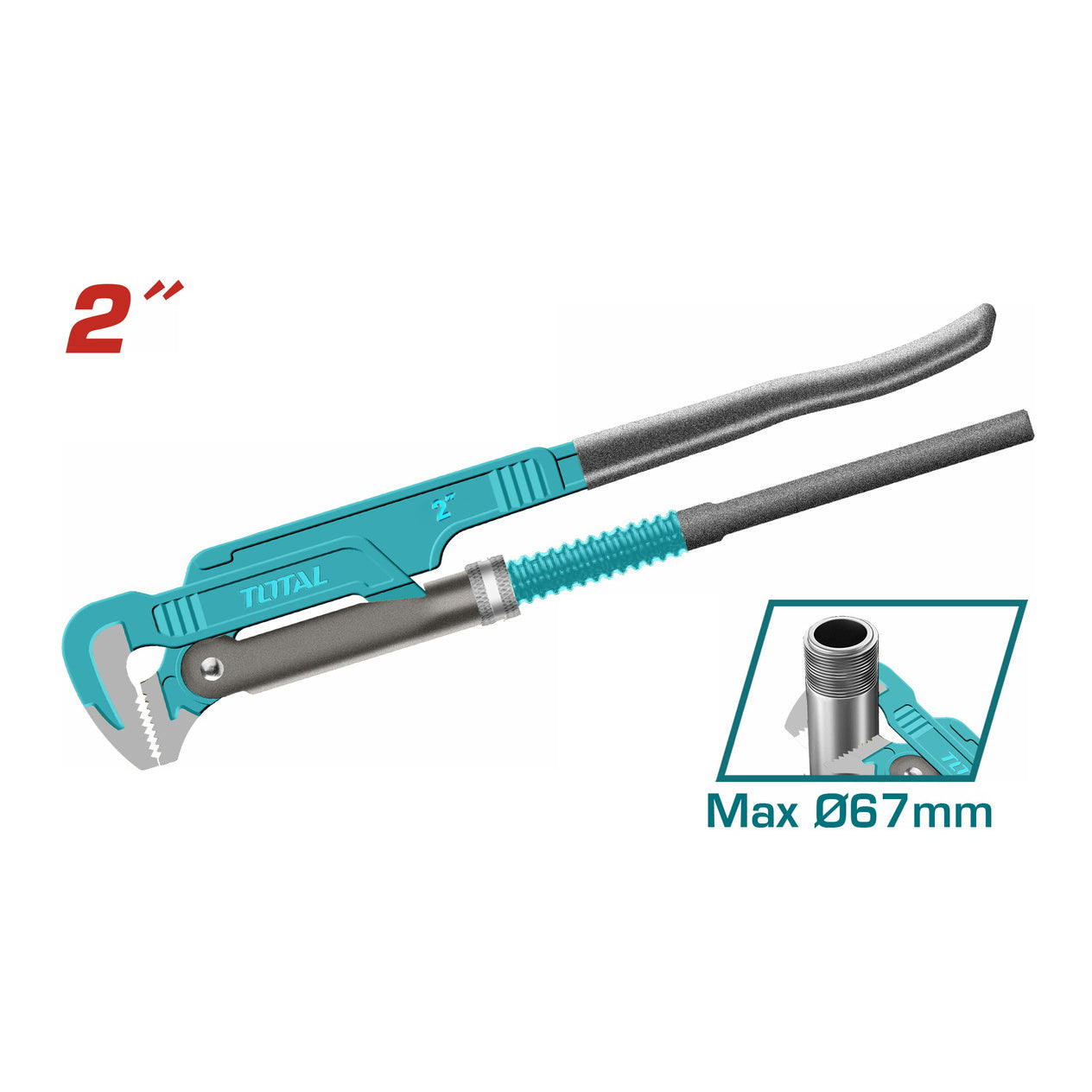 Total Heavy Duty Swedish Pipe Wrench - 2" - THT172021