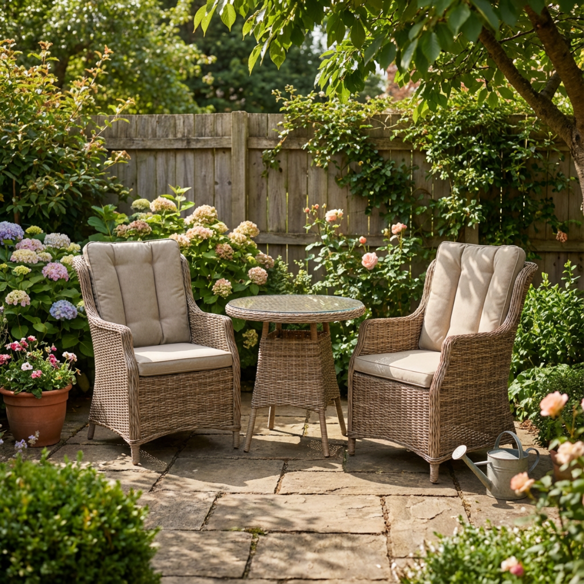 Olivia Cotswold Dining Set with 2 Wingback Chairs
