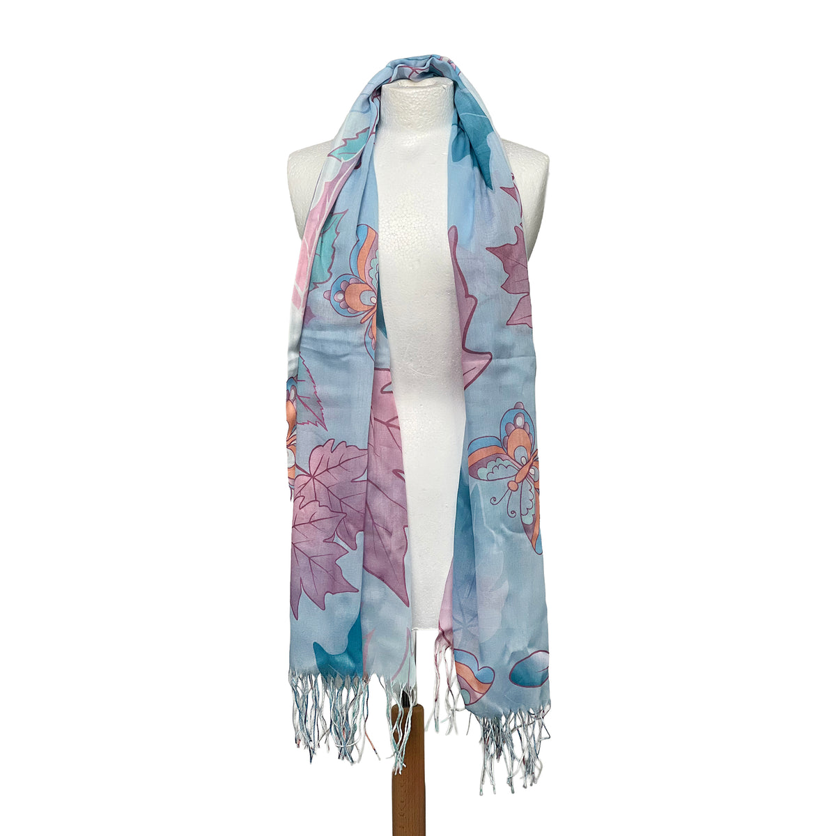 Weavermill Boxed Vintage Scarf " Butterfly Fringed " various colours