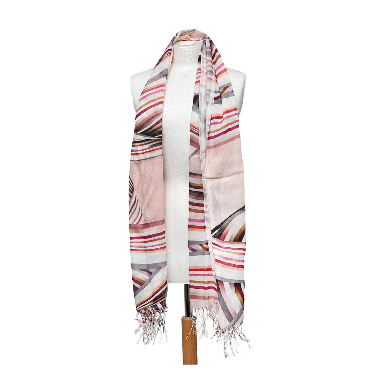 Weavermill Boxed Vintage Scarf " Ribbon Fringe " various colours