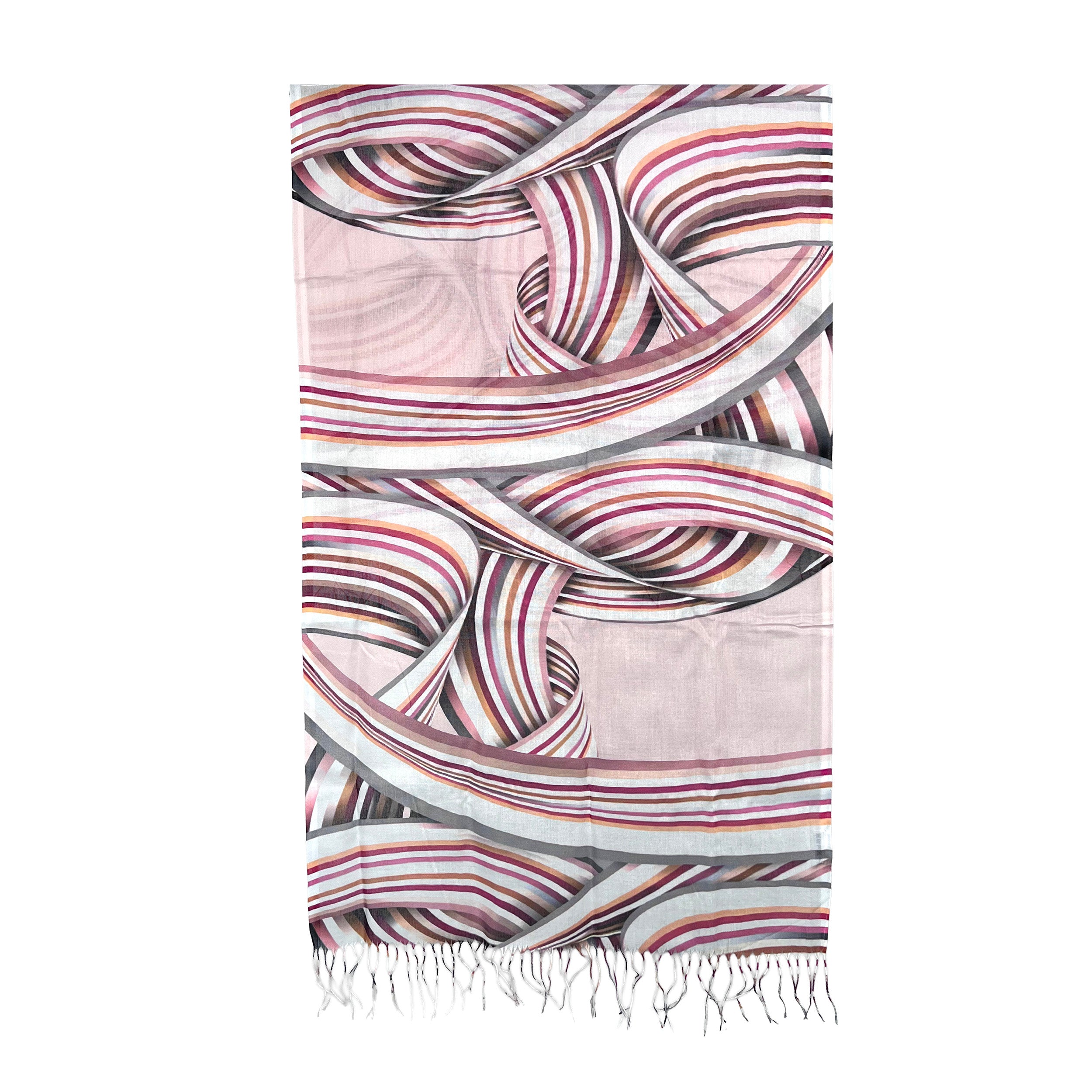 Weavermill Boxed Vintage Scarf " Ribbon Fringe " various colours