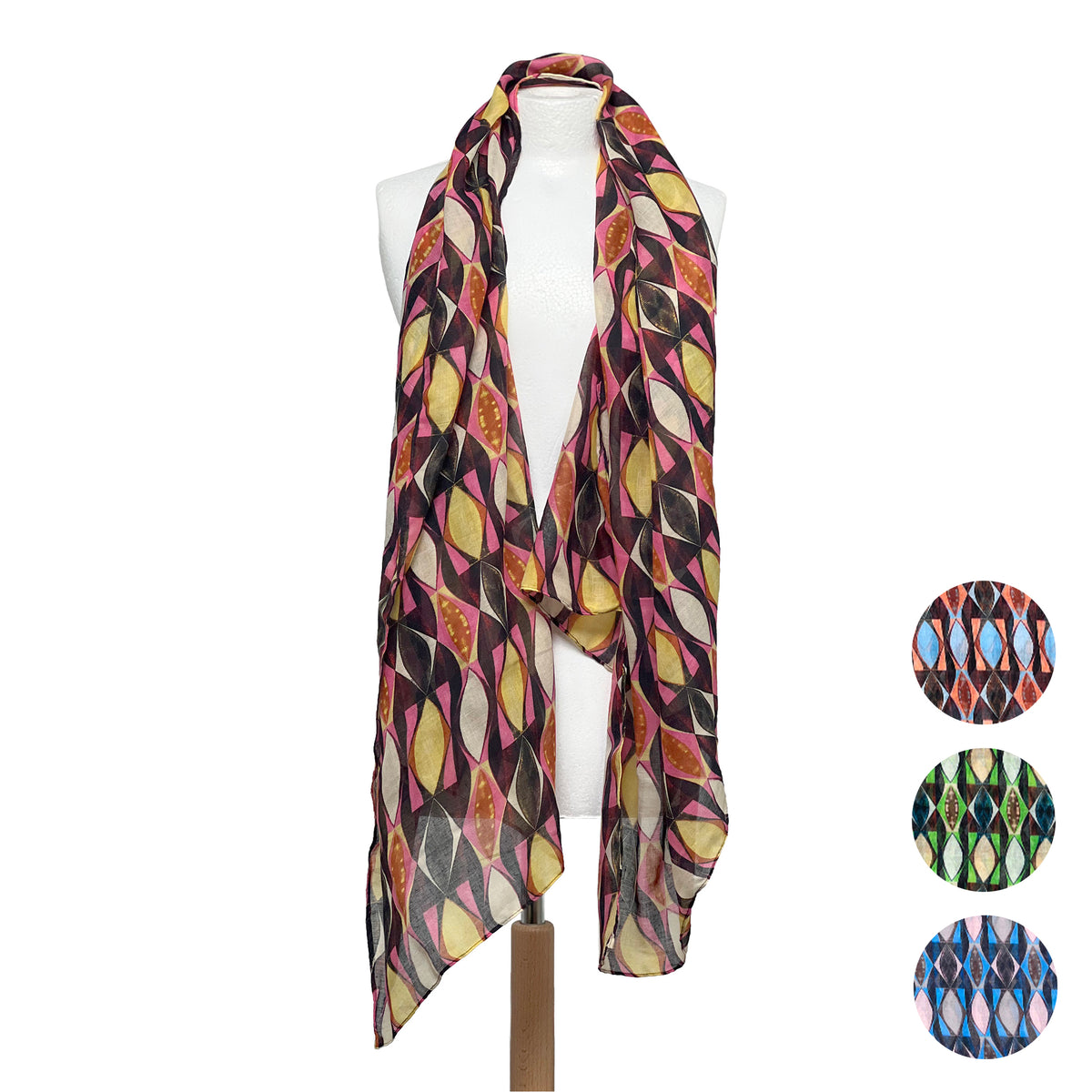 Weavermill Boxed Vintage Scarf " Vintage Diamond " - Various Colours