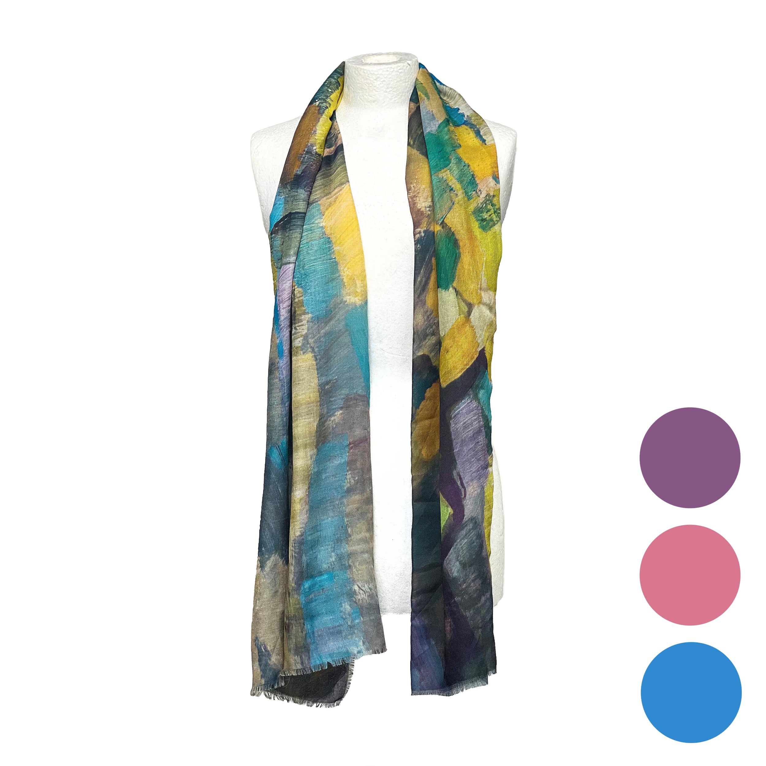 Weavermill Boxed Vintage Scarf " Abstract Palette" - Various Colours