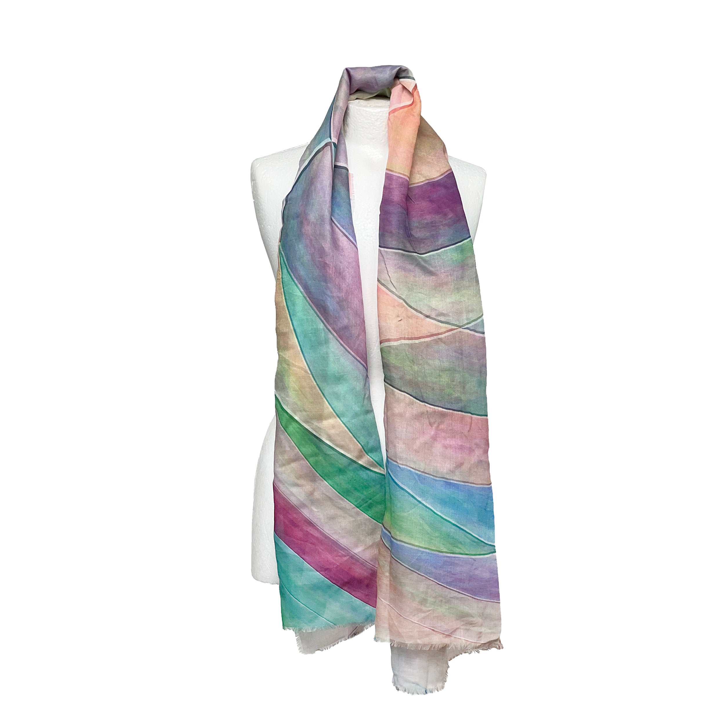 Weavermill Boxed Vintage Scarf " Waves " - Various Colours