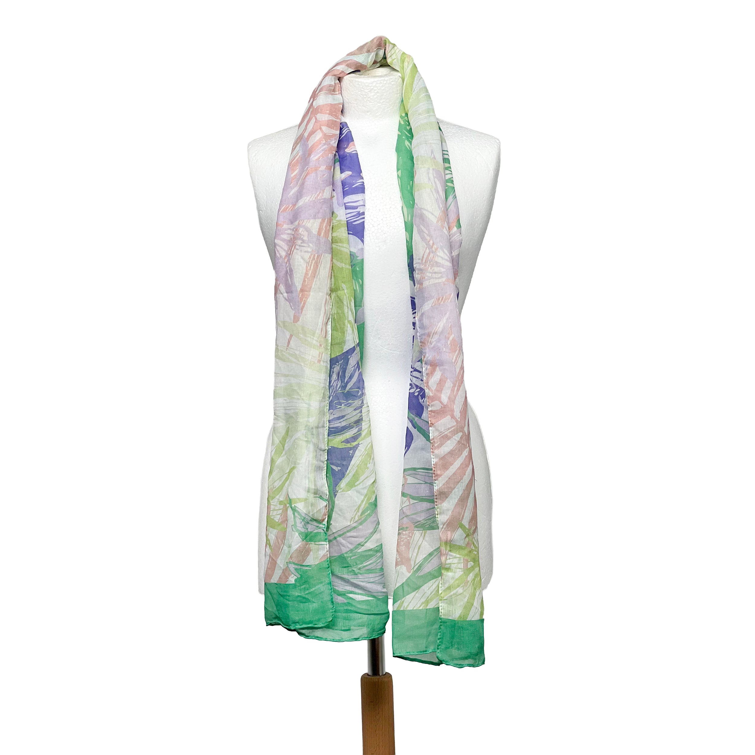 Weavermill Boxed Vintage Scarf " Palm Leaves " - Various Colours
