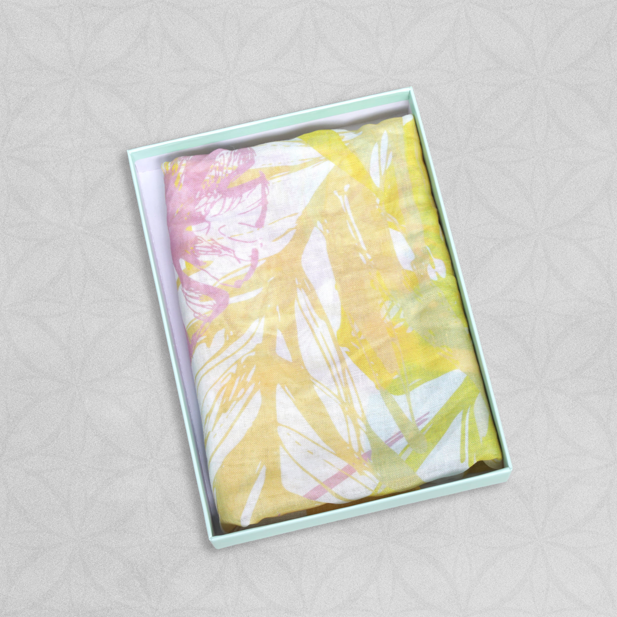 Weavermill Boxed Vintage Scarf " Palm Leaves " - Various Colours