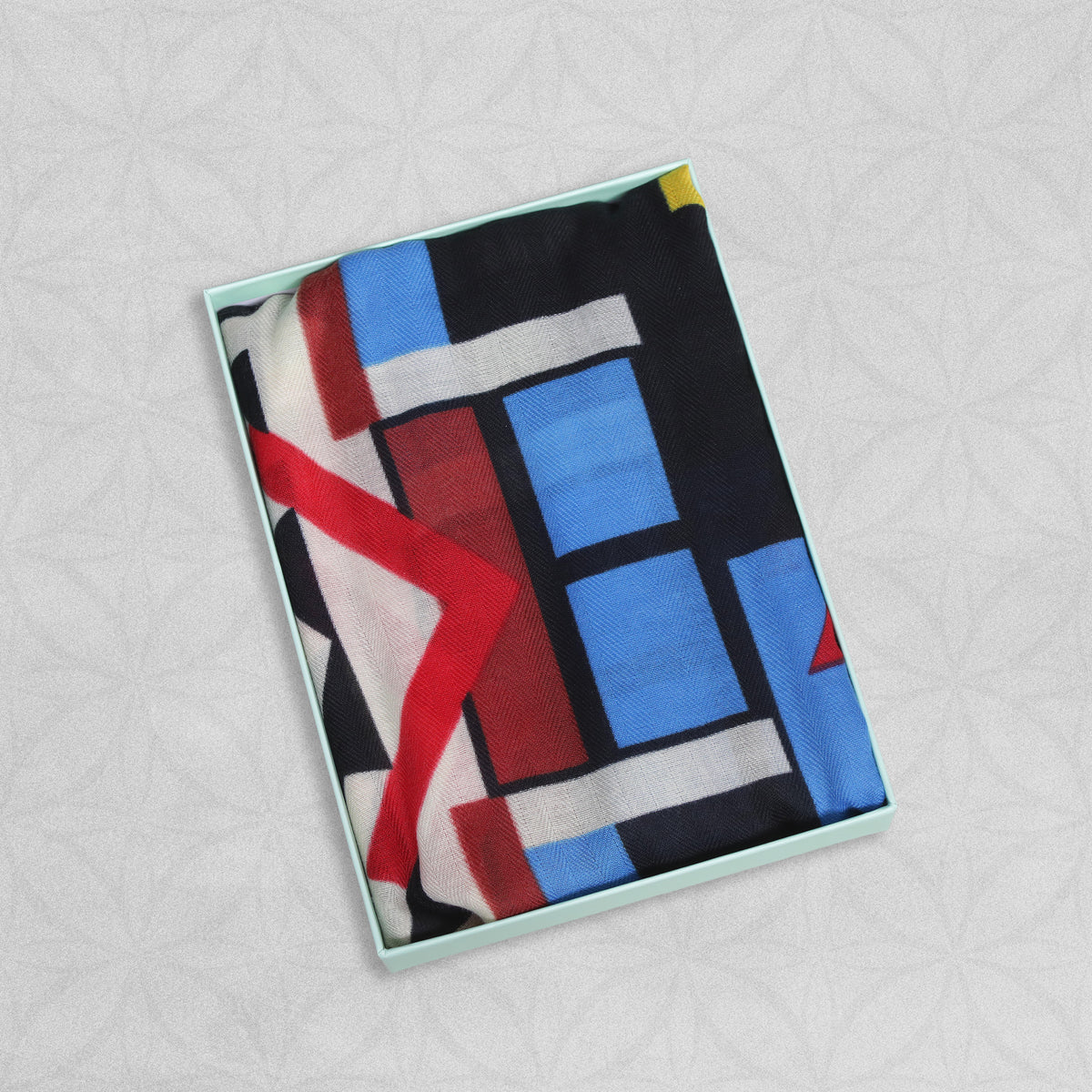 Weavermill Boxed Vintage Scarf " Geo Block " various colours