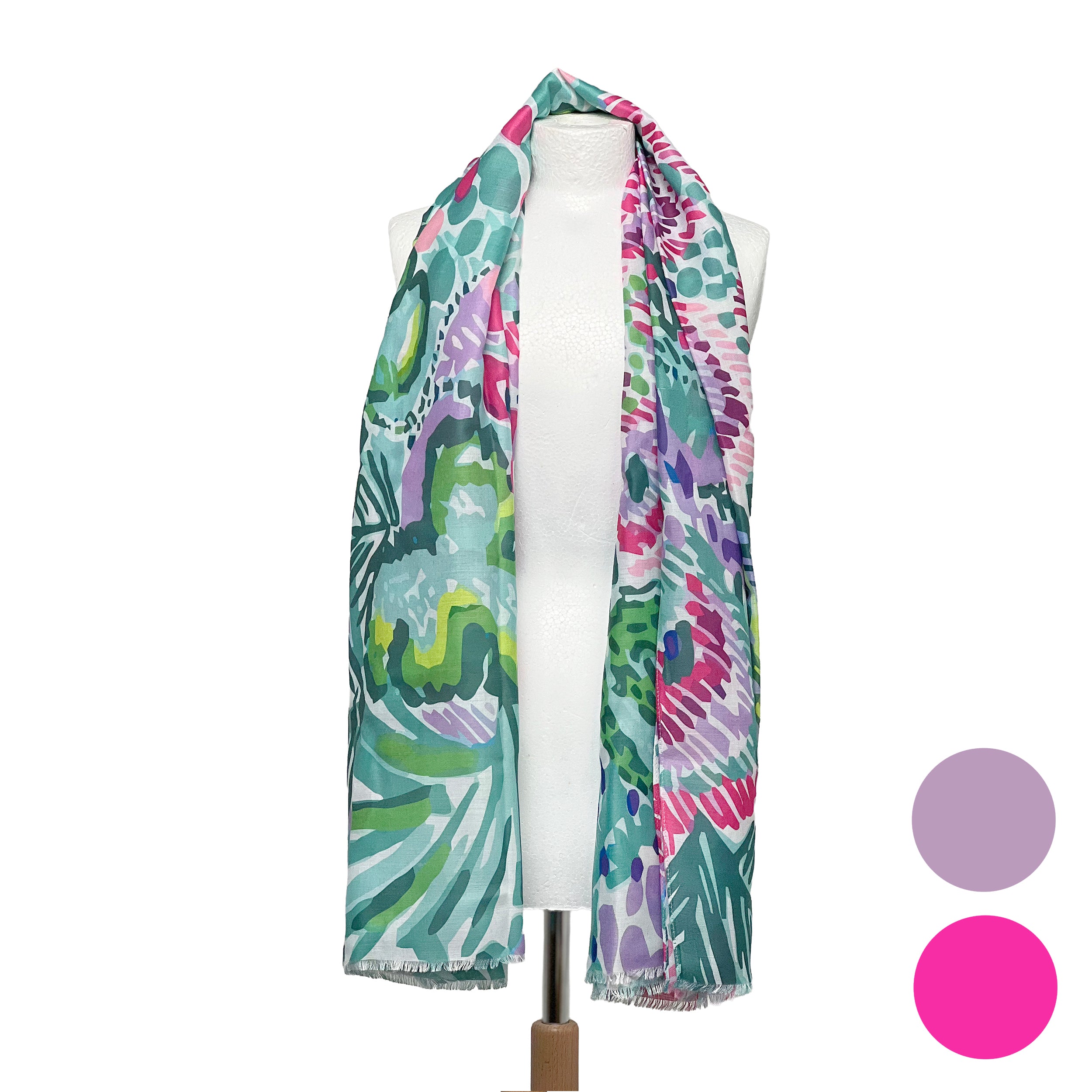 Weavermill Boxed Vintage Scarf " Tropical Floral" - Various Colours
