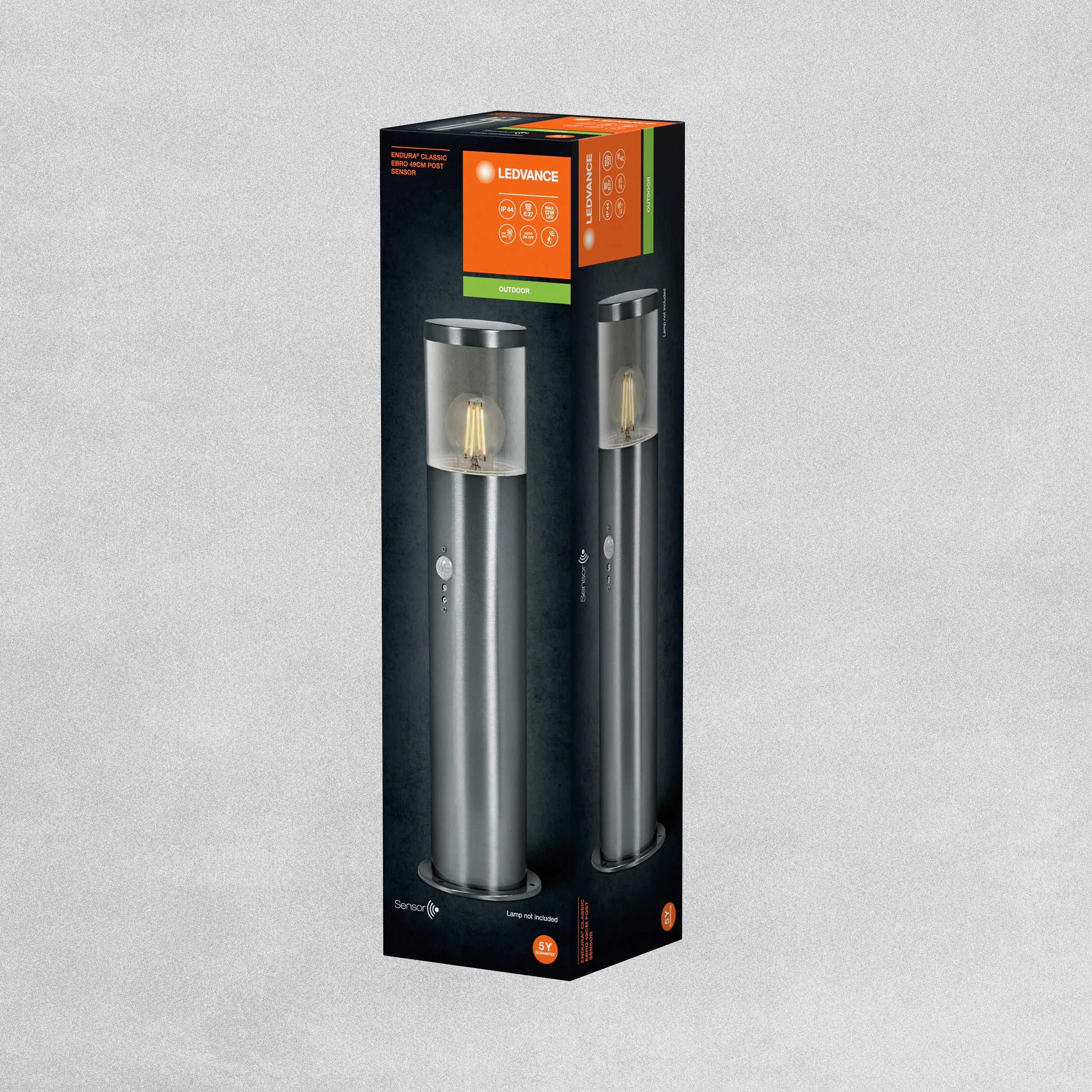 Ledvance Endura Classic Ebro 49cm Post Sensor Light IP44 12w Outdoor