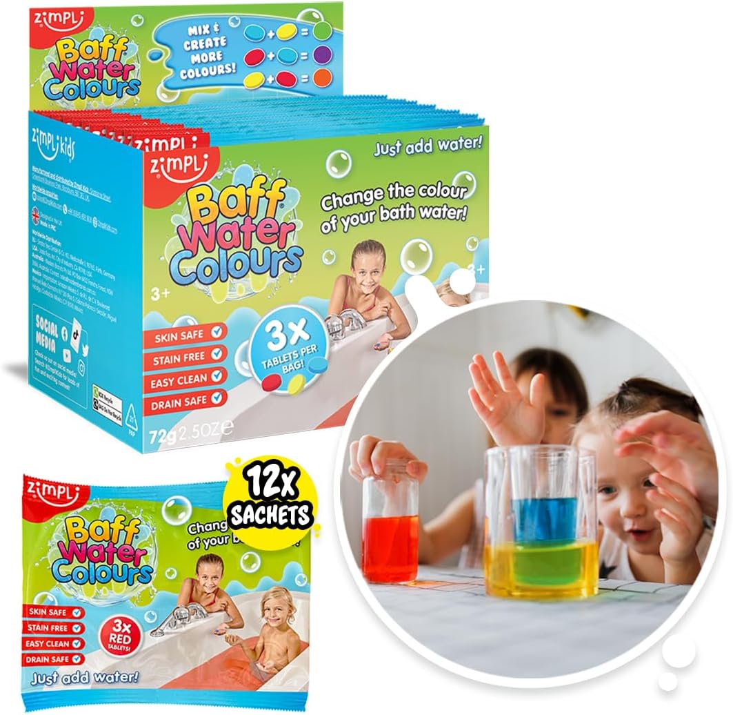 Zimpli Baff Water Colours 36 Pack - Bath Fizzers