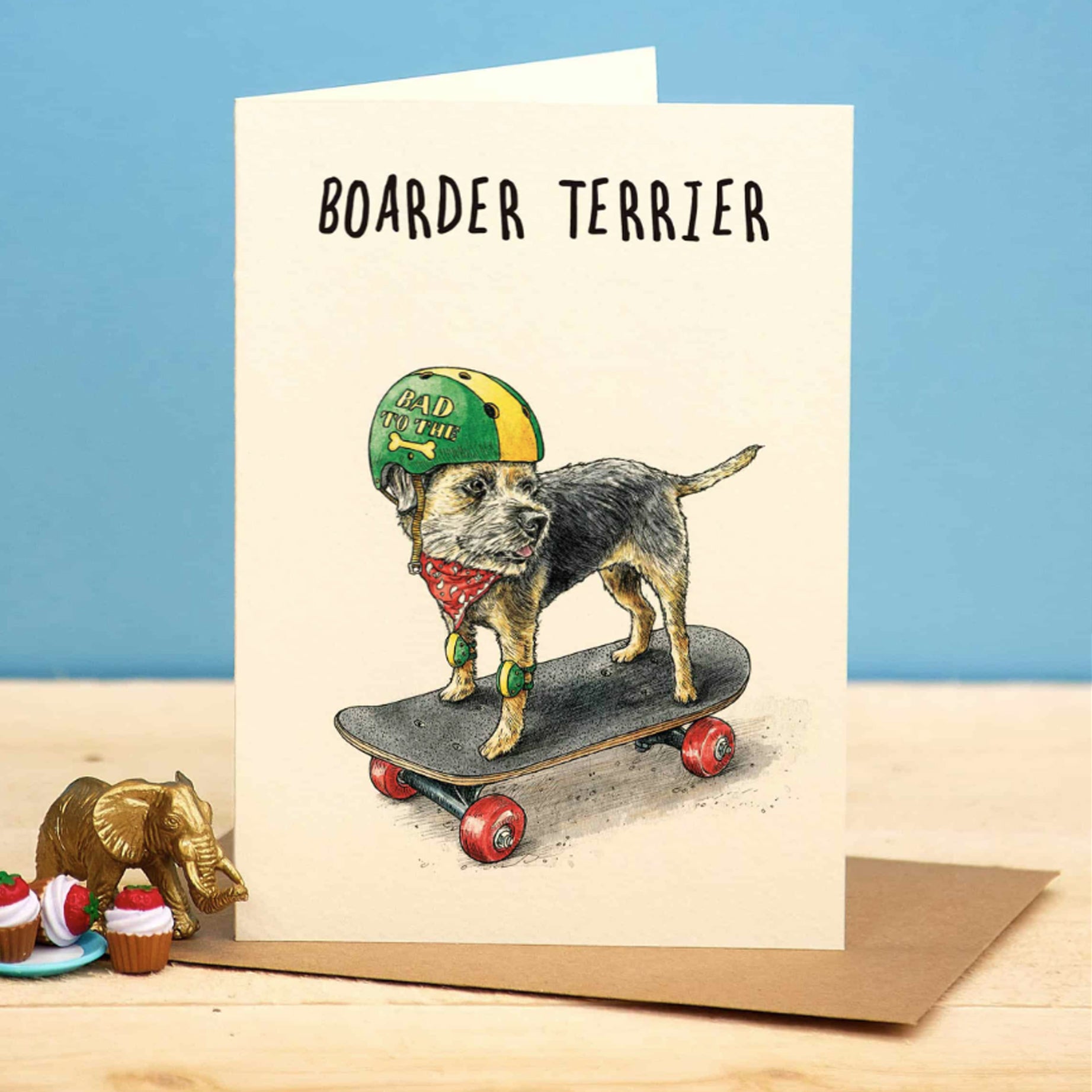 Boarder Terrier Card by Bewilderbeest