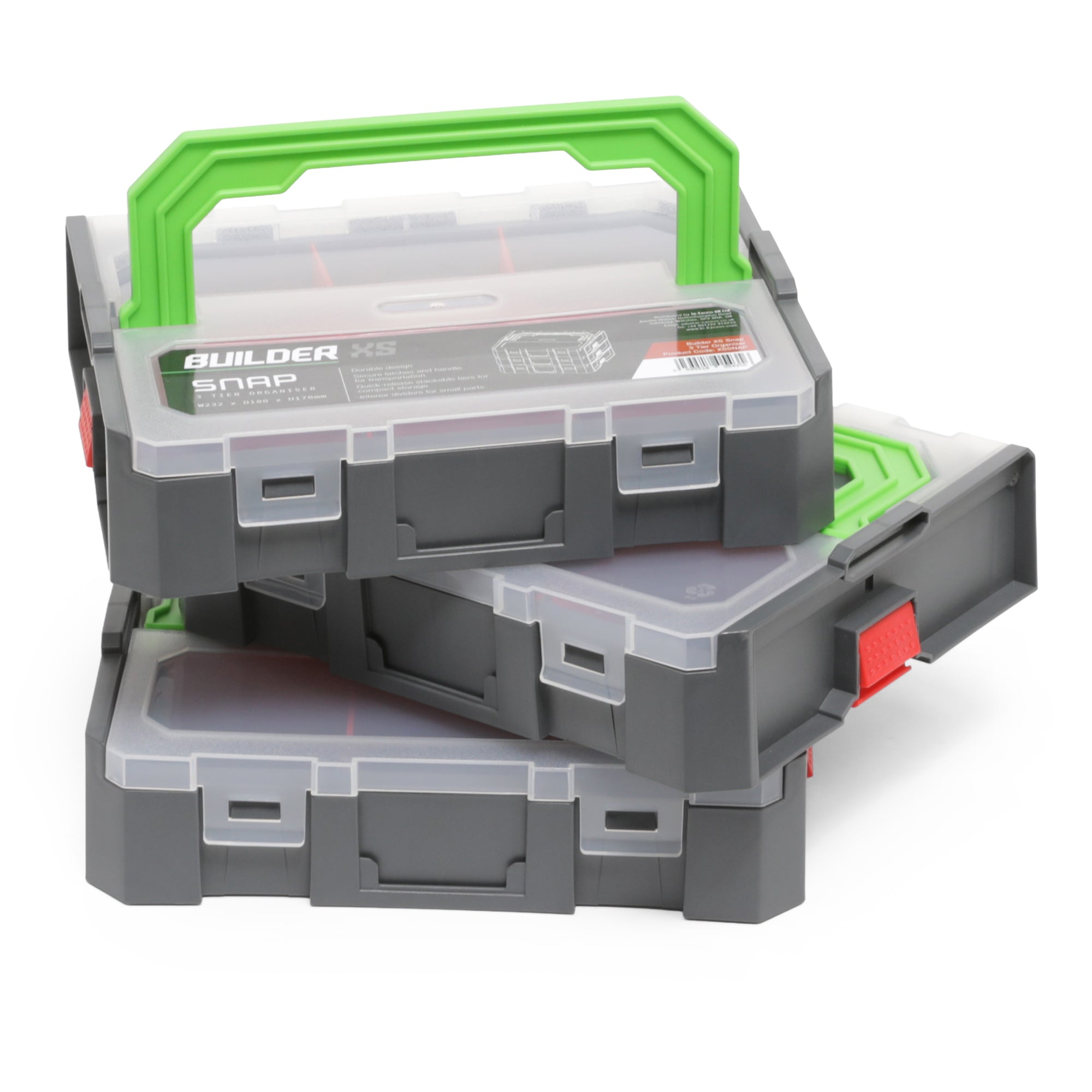 Builder Pro Snap 3 Tier Organiser W232 x D180 x H170mm