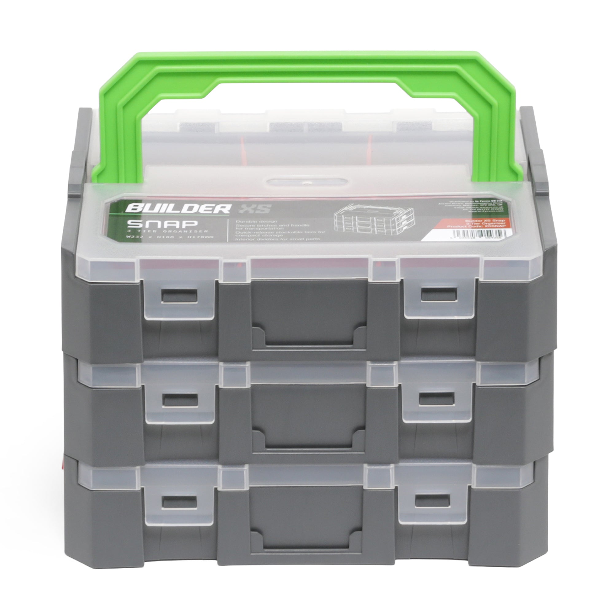 Builder Pro Snap 3 Tier Organiser W232 x D180 x H170mm