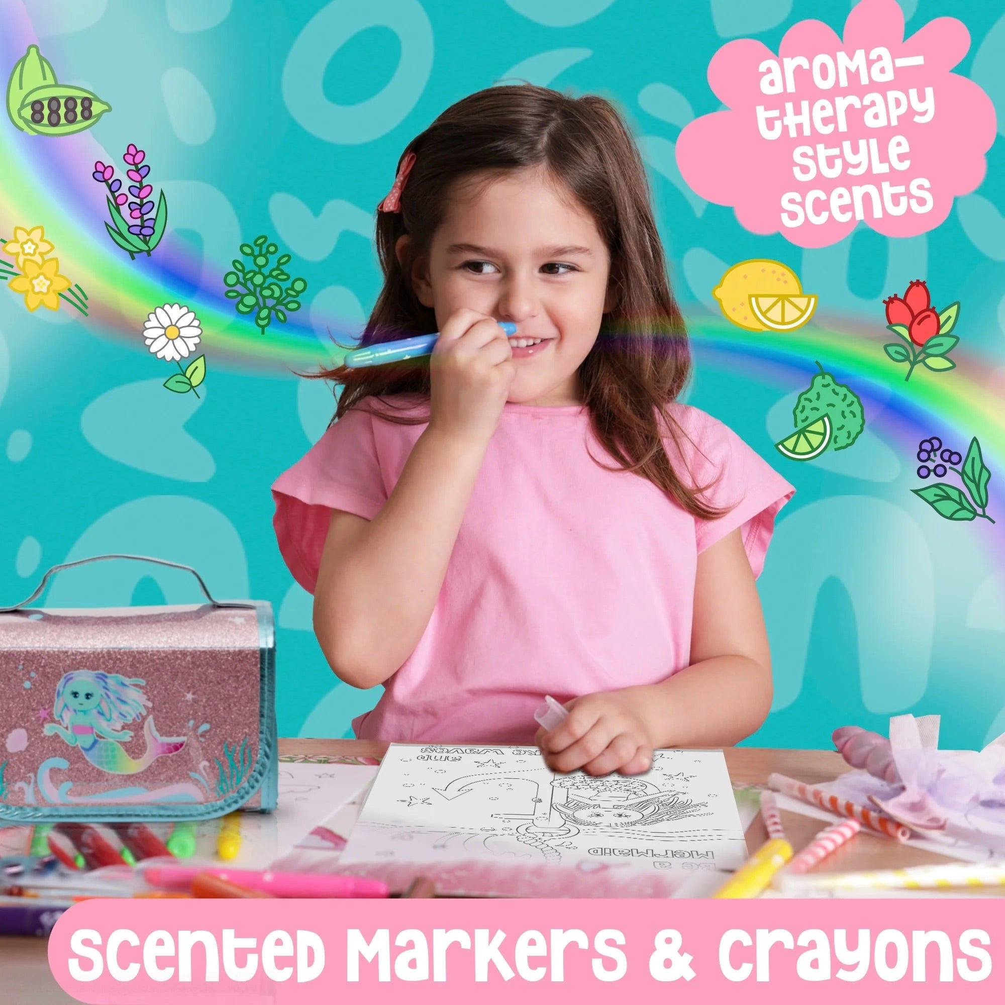 Amitie Lane Mermaid Colouring Pen Activity Set - 80 Pieces