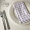 Native Fab Burgundy Check Cotton Dinner Napkins 44 x 44cm - Set of 12