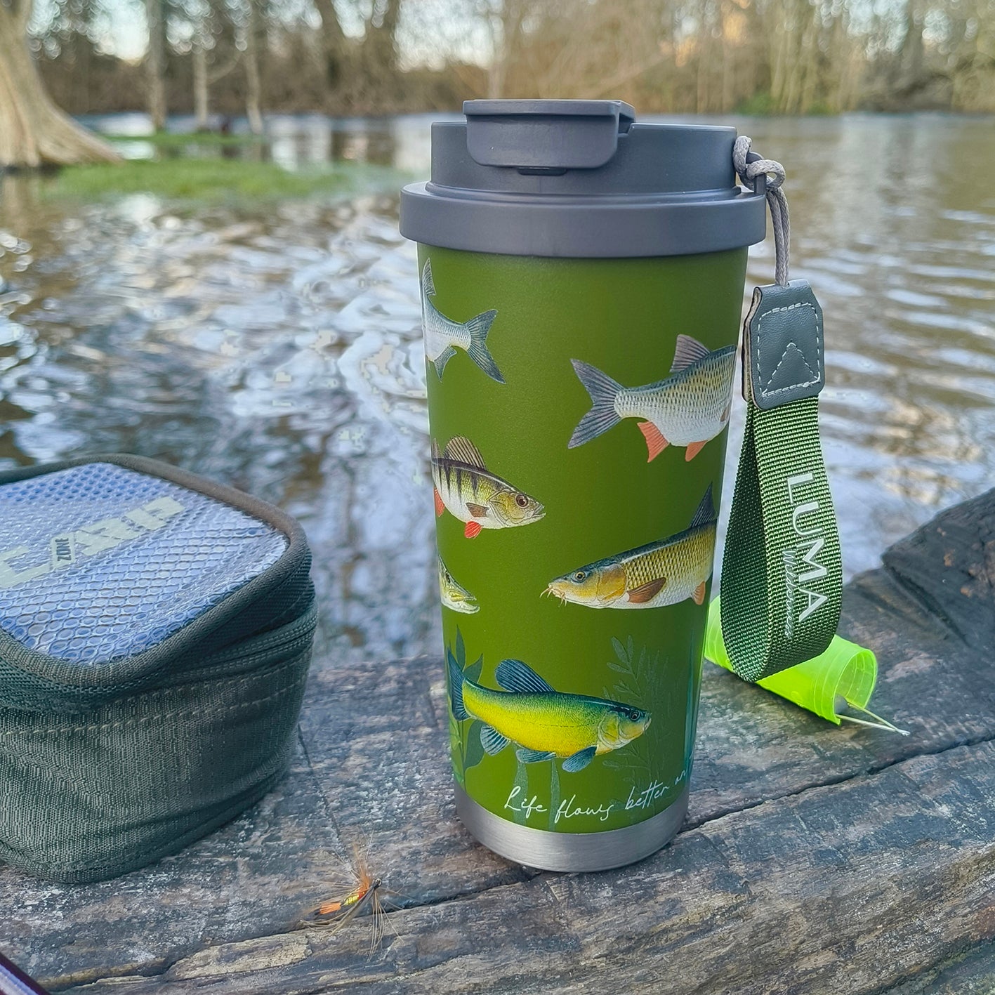 Luma Wilderness Insulated Tumbler 500ml - Fishing