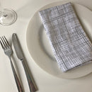 Cote-de-Amor Cross Hatch Cotton Dinner Napkins 42 x 42cm - Set of 12