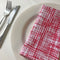 Cote-de-Amor Cross Hatch Cotton Dinner Napkins 42 x 42cm - Set of 12
