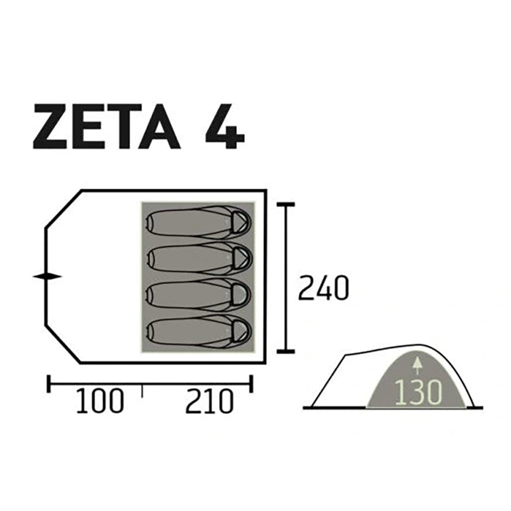 Portal Outdoor - Zeta 4 Person Green Tent