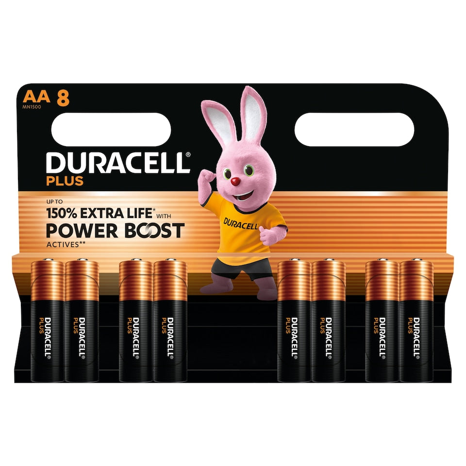 Duracell Plus AA Batteries - 8pcs