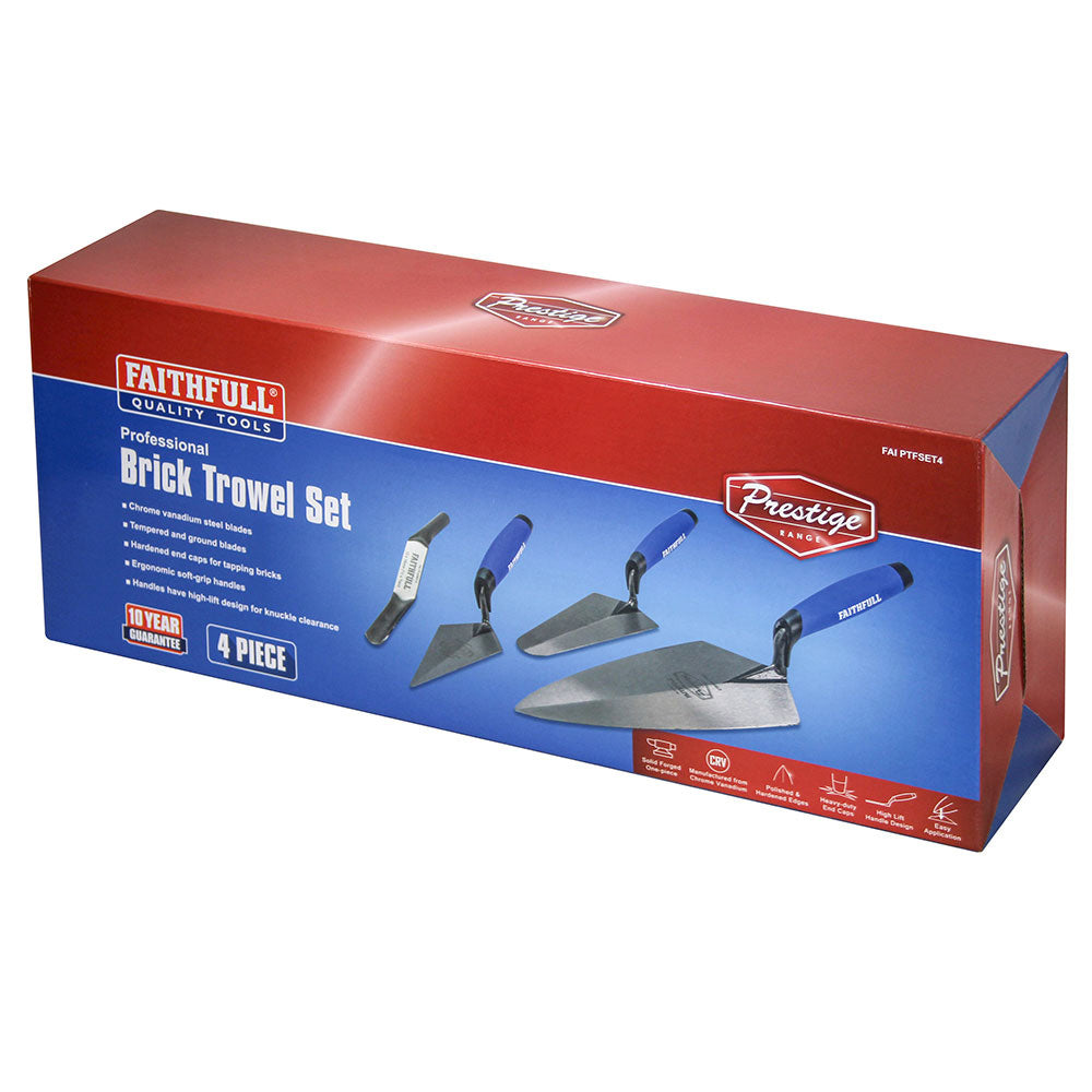 Faithfull Quality Tools Brick Trowel Set 4 Piece