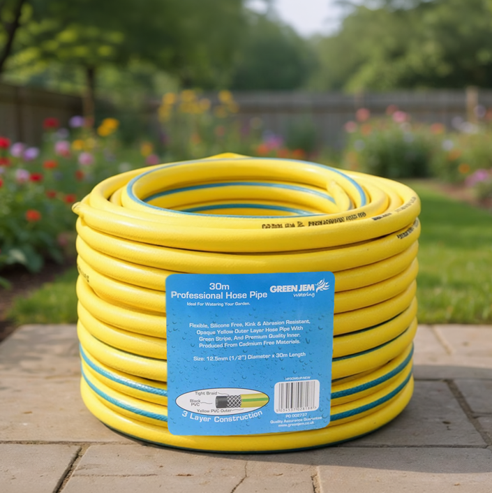 Green Jem Professional Yellow Hose Pipe - Various Lengths