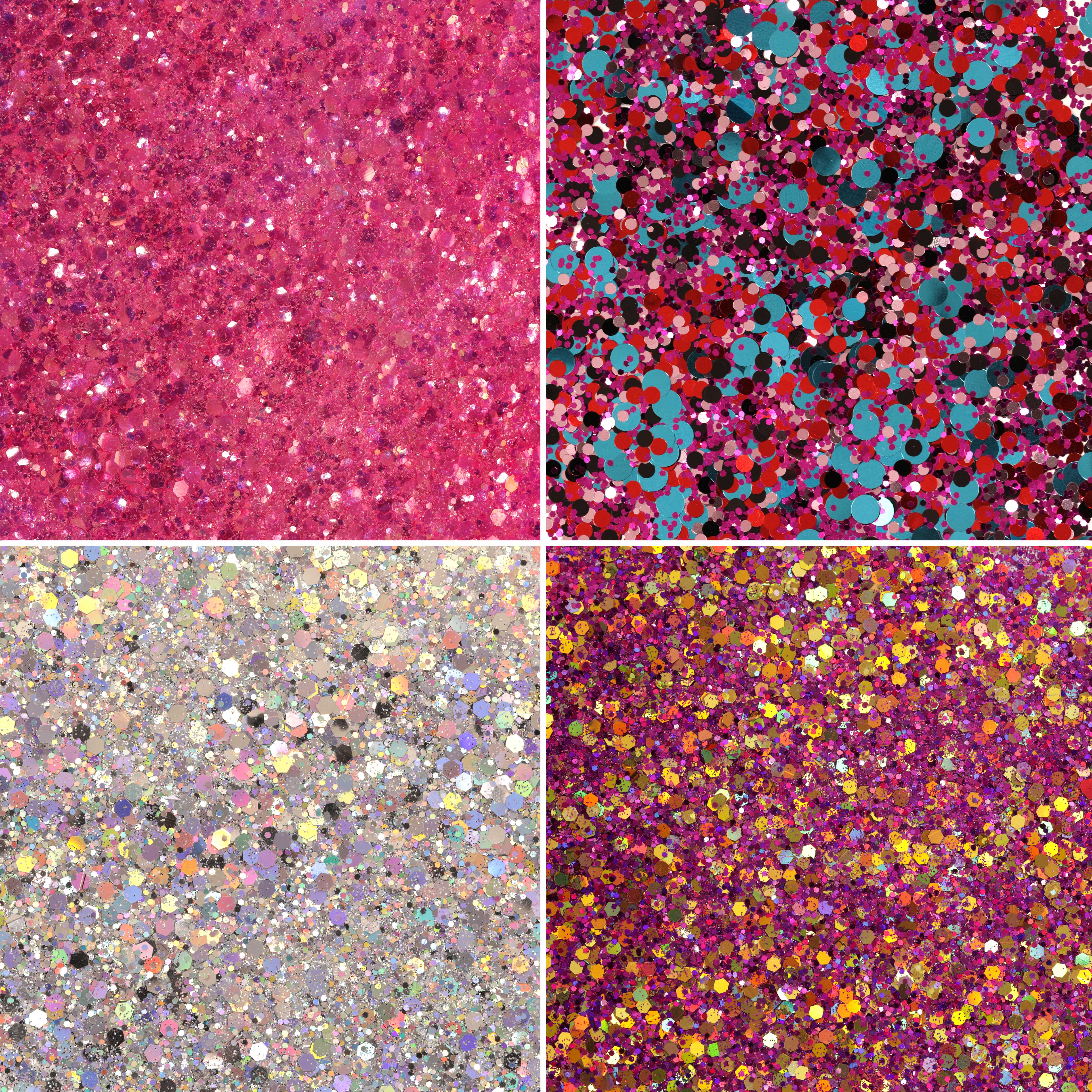 Hemway Set of 54 Glitter Tubes - Premium MIXED SIZE & SHAPE Multipurpose Glitter