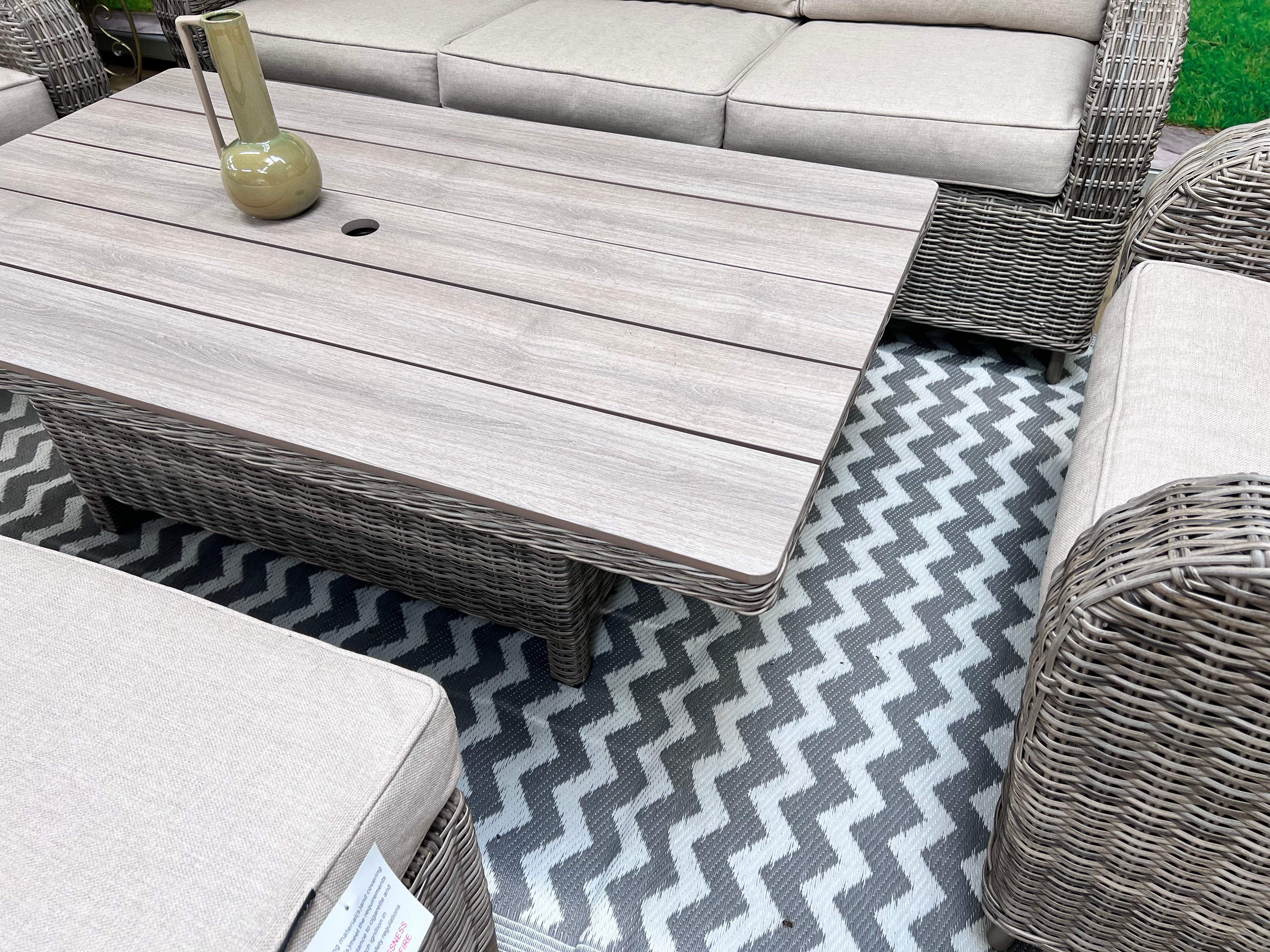 Havana 5 Piece Polywood Lounge Set with Height-Adjustable Table