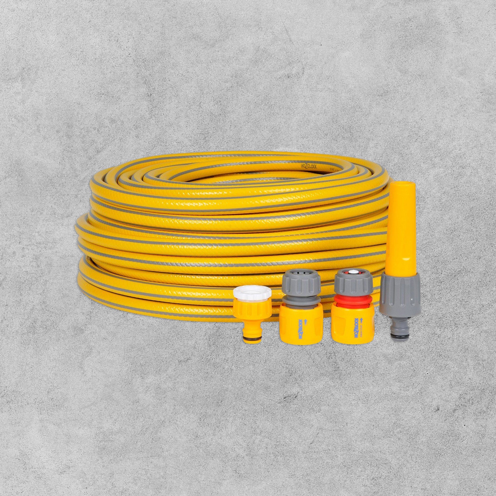 Hozelock 7230 9 Starter Hose 30m with Starter Set of Fittings & Spray