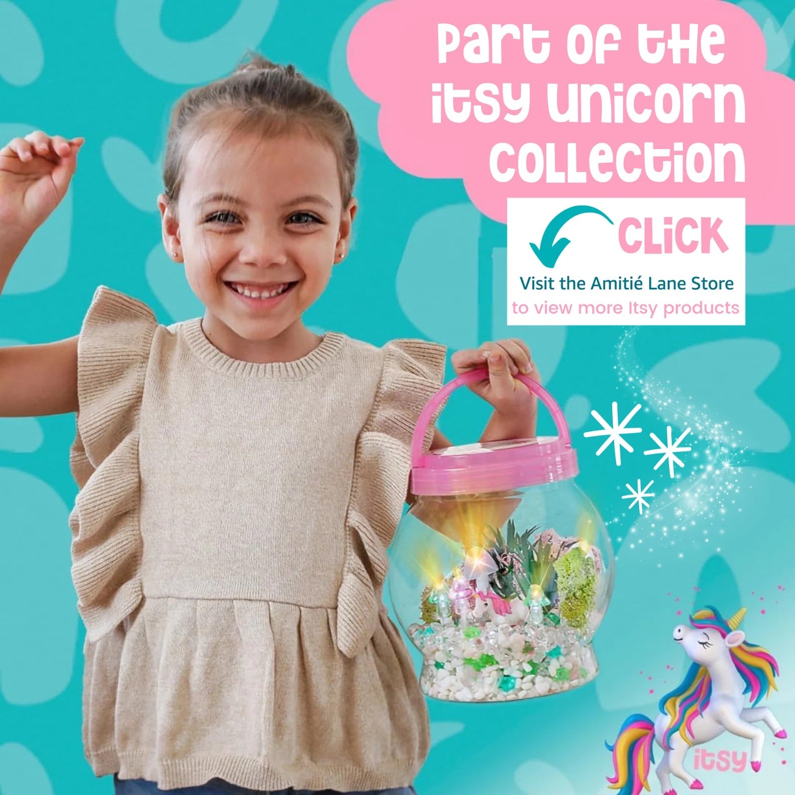 Amitie Lane DIY Light Up Unicorn Terrarium Kit