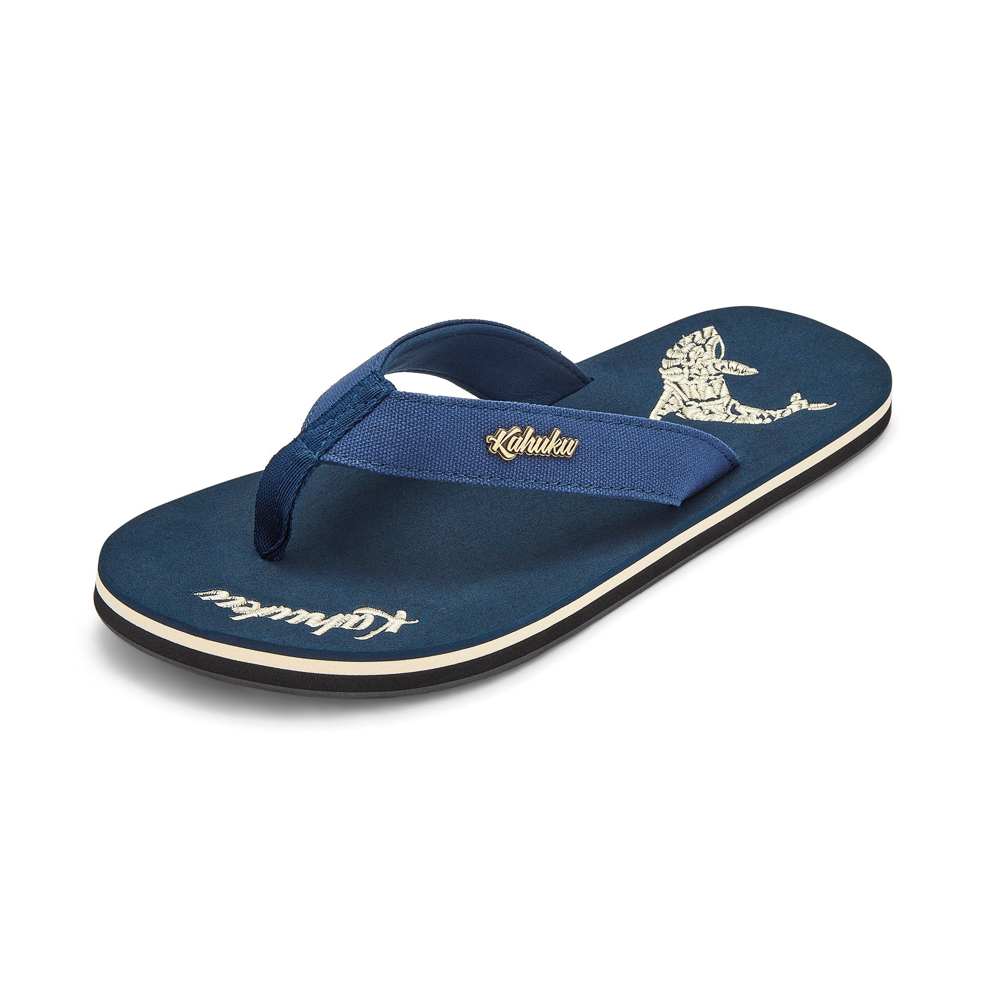Slippahs Men's Flip-Flops - Navy Whale