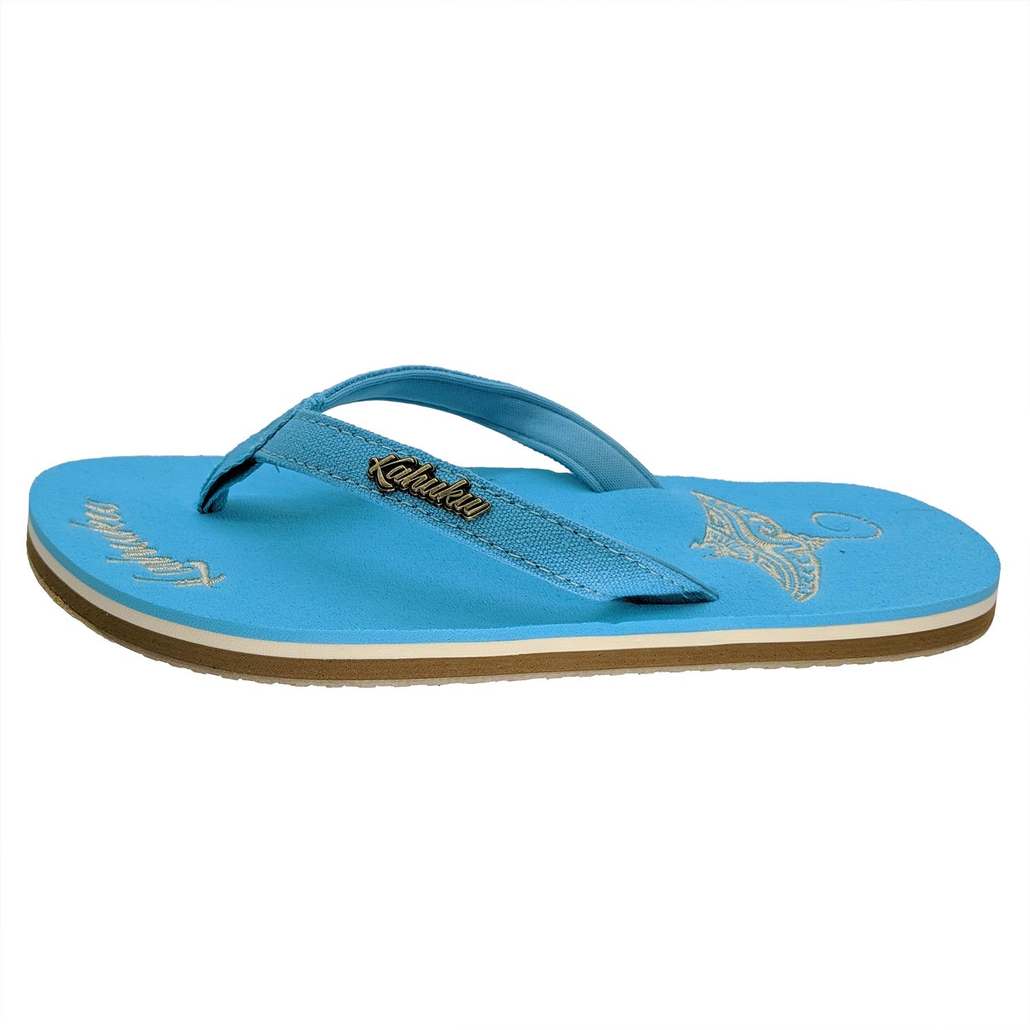 Slippahs Women's Flip-Flops - Turquoise Ray
