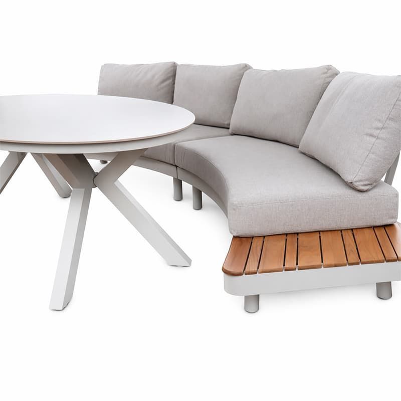 Canaria Oval Lounge Set includes 4-Seater Curved Sofa, 2-Seater Curved Sofa and Oval Table