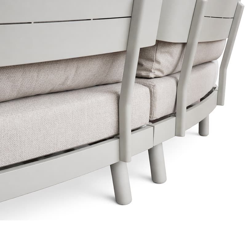 Canaria Oval Lounge Set includes 4-Seater Curved Sofa, 2-Seater Curved Sofa and Oval Table