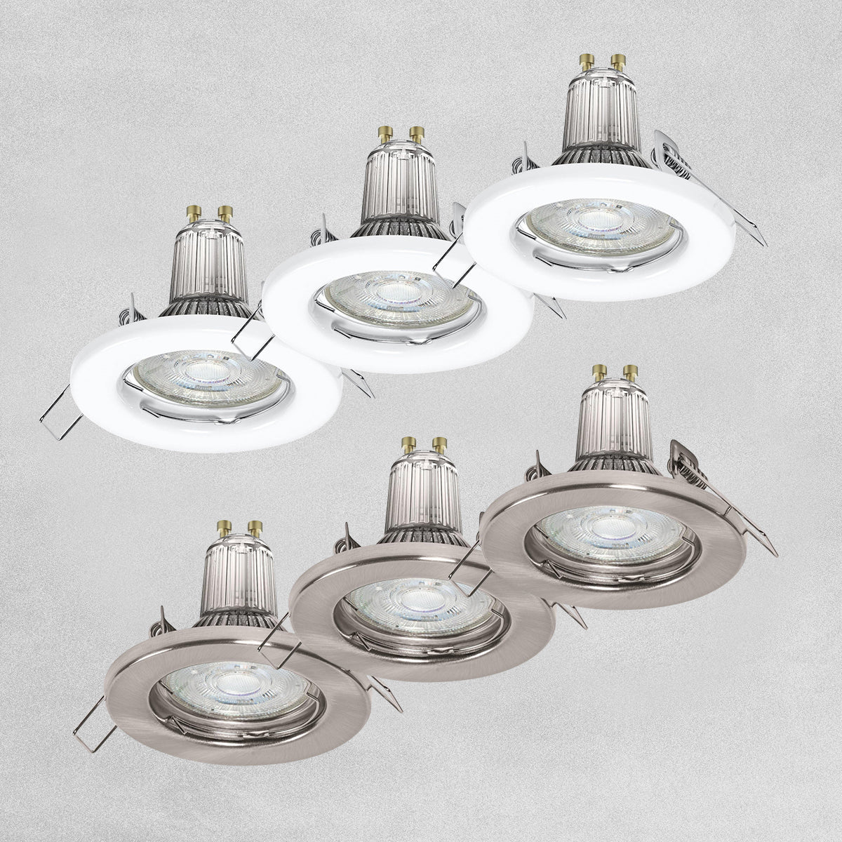 Ledvance Recess Spotlight Set of 3 with Osram 2.6w GU10 Bulbs - White or Chrome