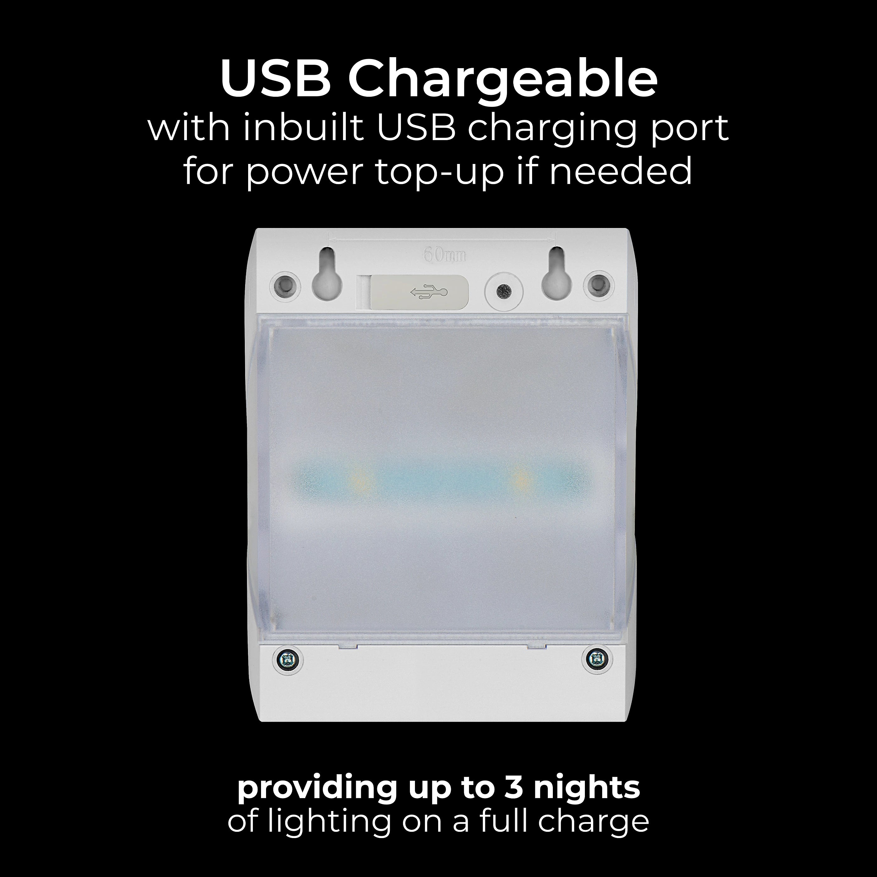 Luceco Prysm Non-adjustable WHITE Battery & solar-powered LED 3W PIR With motion sensor Square Outdoor Wall light