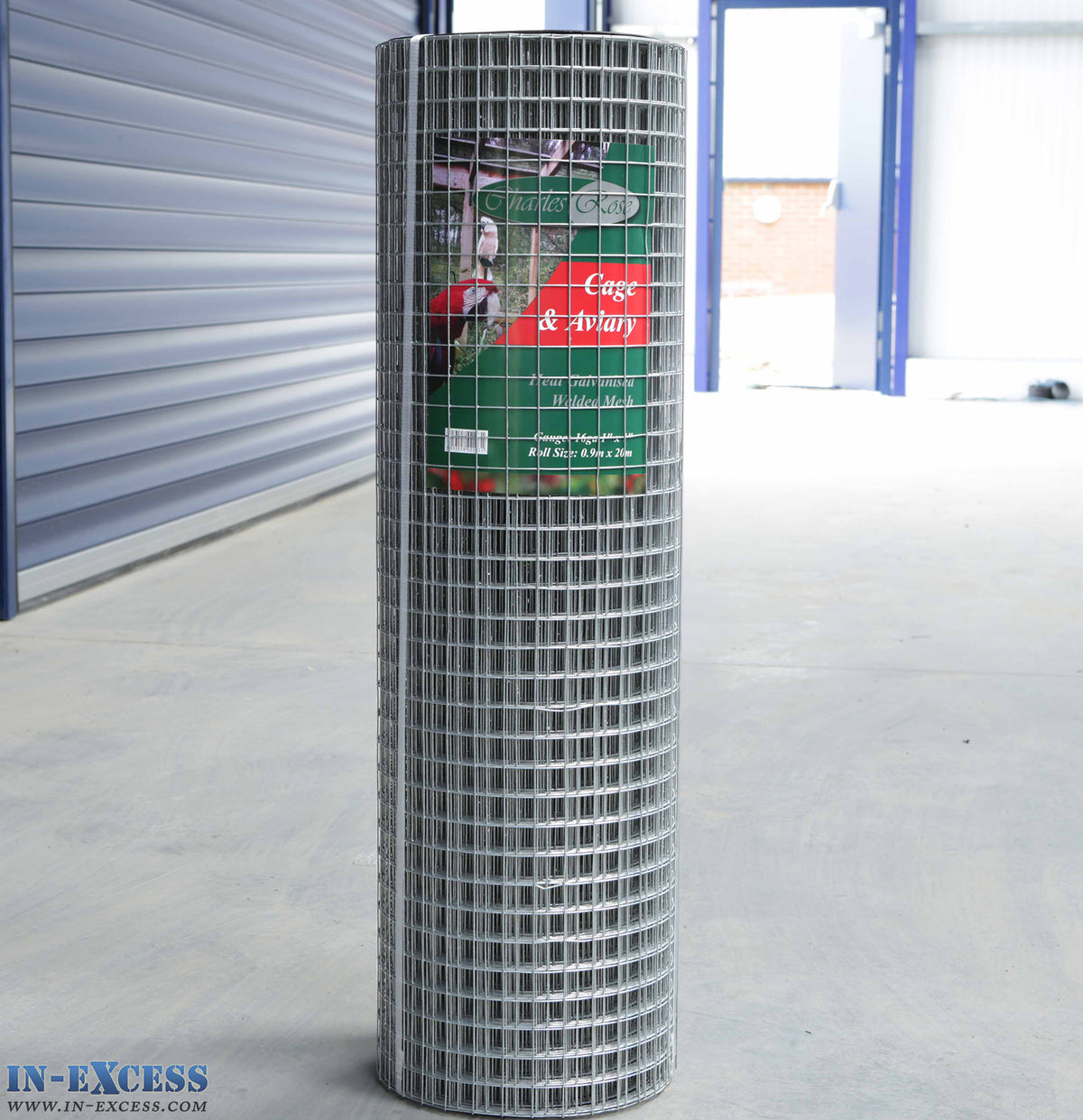 Charles Rose Cage & Aviary Galvanised Wire Fence Welded 16 Gauge Mesh 1" x 1" 0.9 x 20m Roll
