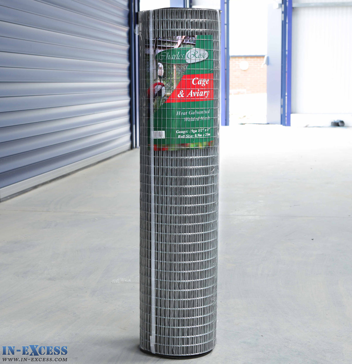 Charles Rose Cage & Aviary Galvanised Wire Fence Welded 19 Gauge Mesh 1/2" x 1" 0.9 x 20m Roll