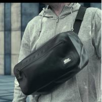 Crocpak Black Palmarès Messenger Sling Bag - Protective Waterproof Bag