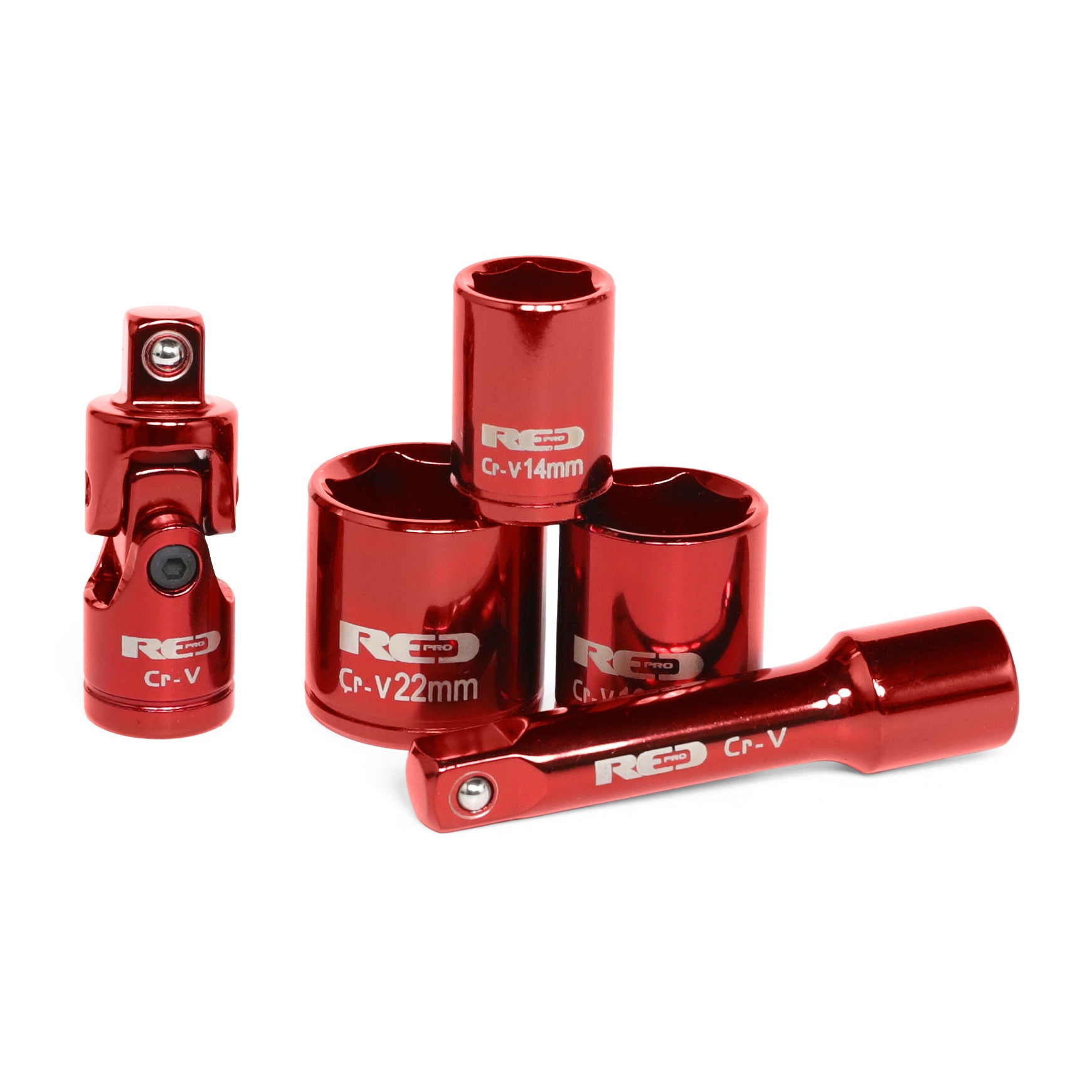 Red Pro Tools 13pc Socket Set 3/8" Drive (9.00 Series) - Red