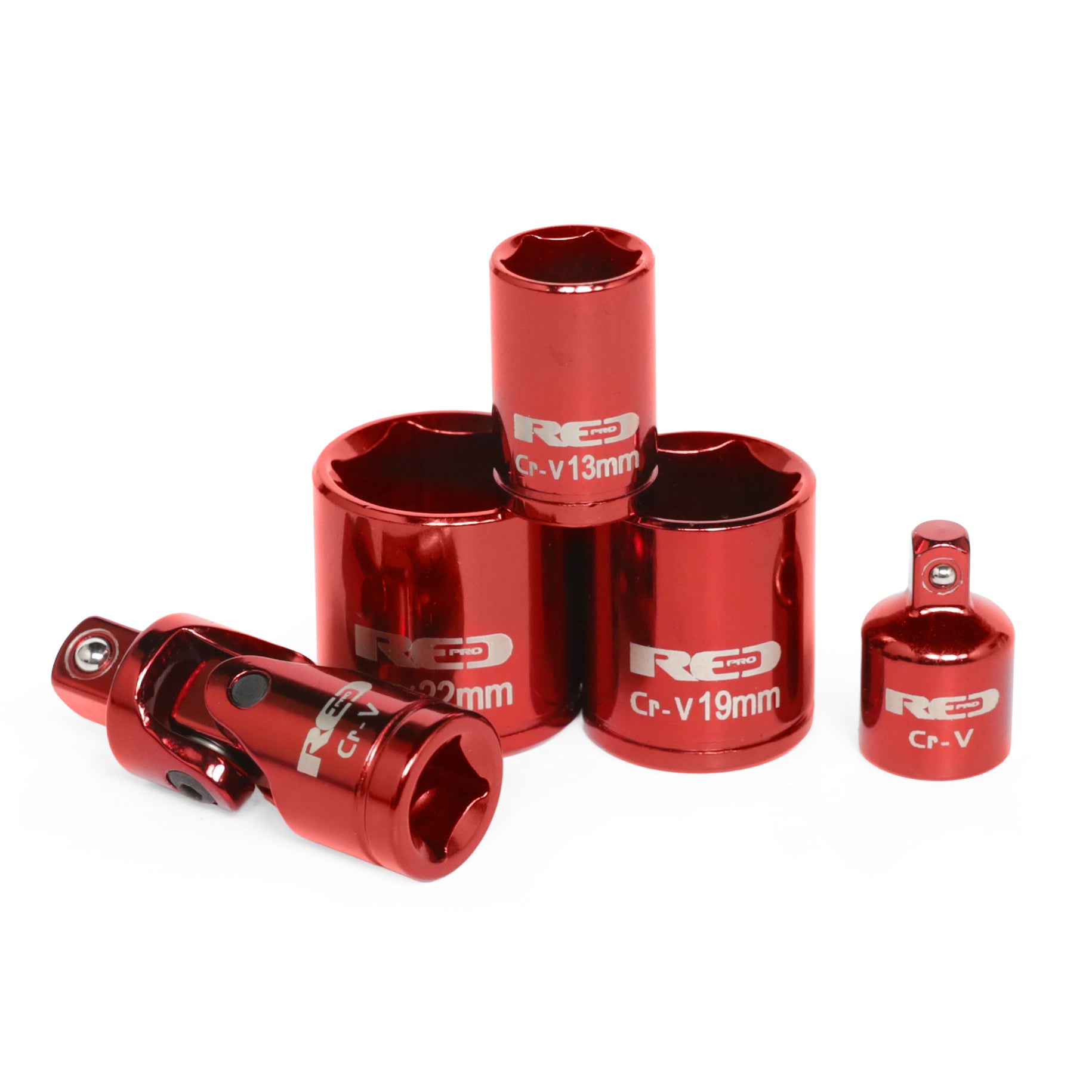 Red Pro Tools 22pc Socket Set 1/4" & 3/8" Drive (6/9.00 Series) - Red