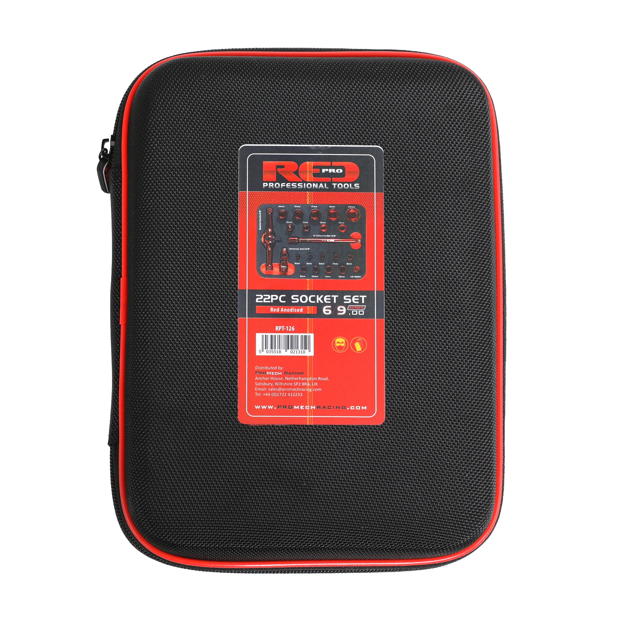Red Pro Tools 22pc Socket Set 1/4" & 3/8" Drive (6/9.00 Series) - Red
