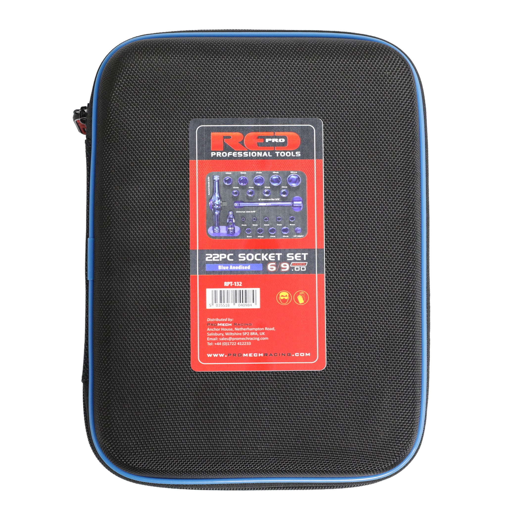 Red Pro Tools 22pc Socket Set 1/4" & 3/8" Drive (6/9.00 Series) - Blue