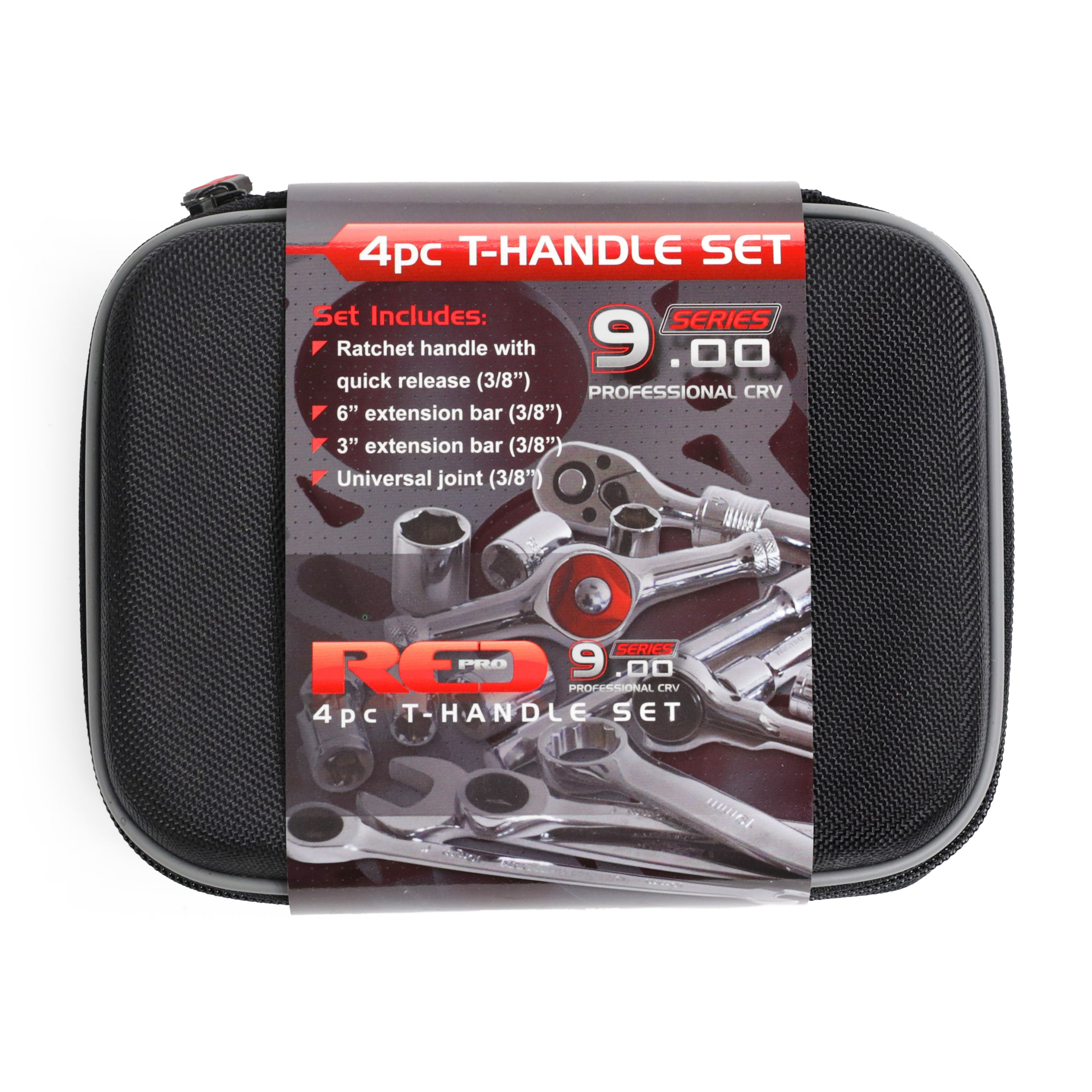 Red Pro Tools 4pc T-Handle Set 3/8" Drive (9.00 Series)